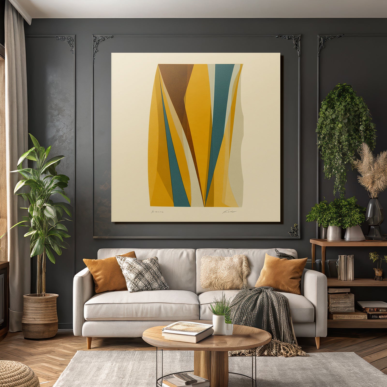 Abstraktes Kunstwerk Geometrische Formen