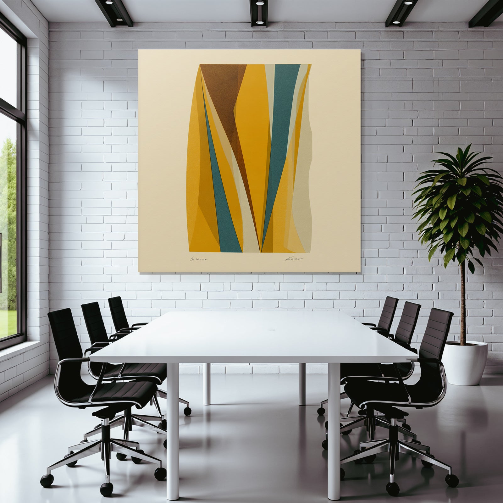 Abstraktes Kunstwerk Geometrische Formen