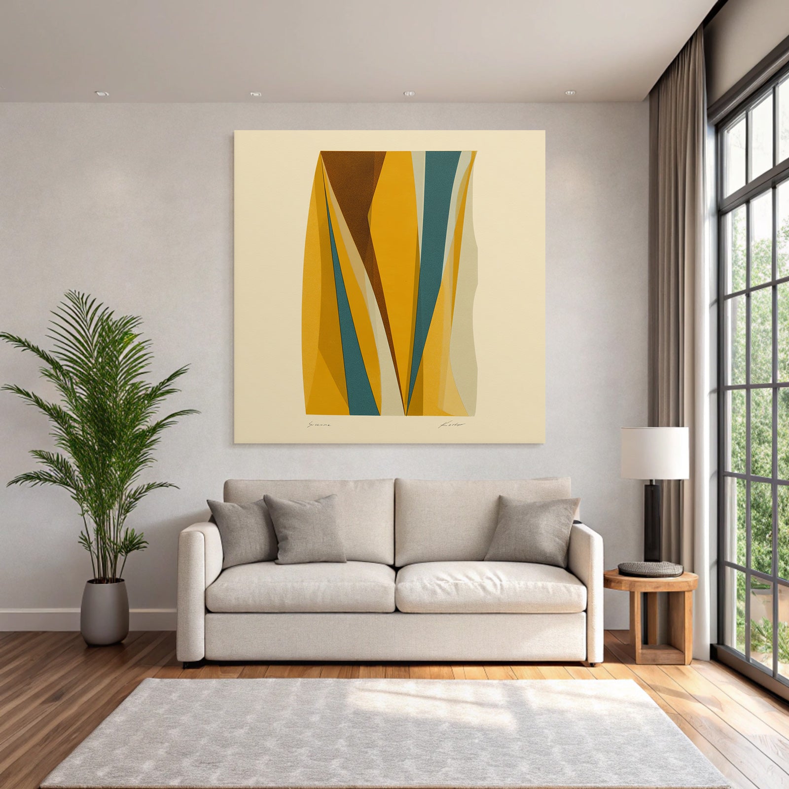 Abstraktes Kunstwerk Geometrische Formen