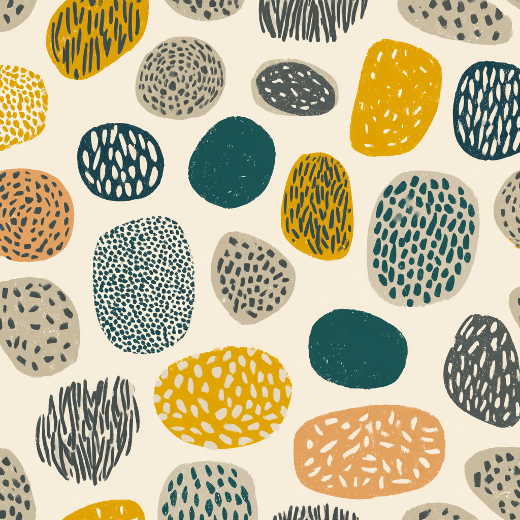 Bunte Abstrakte Steinmuster | Mid Century Modern | Einrichtungsstile