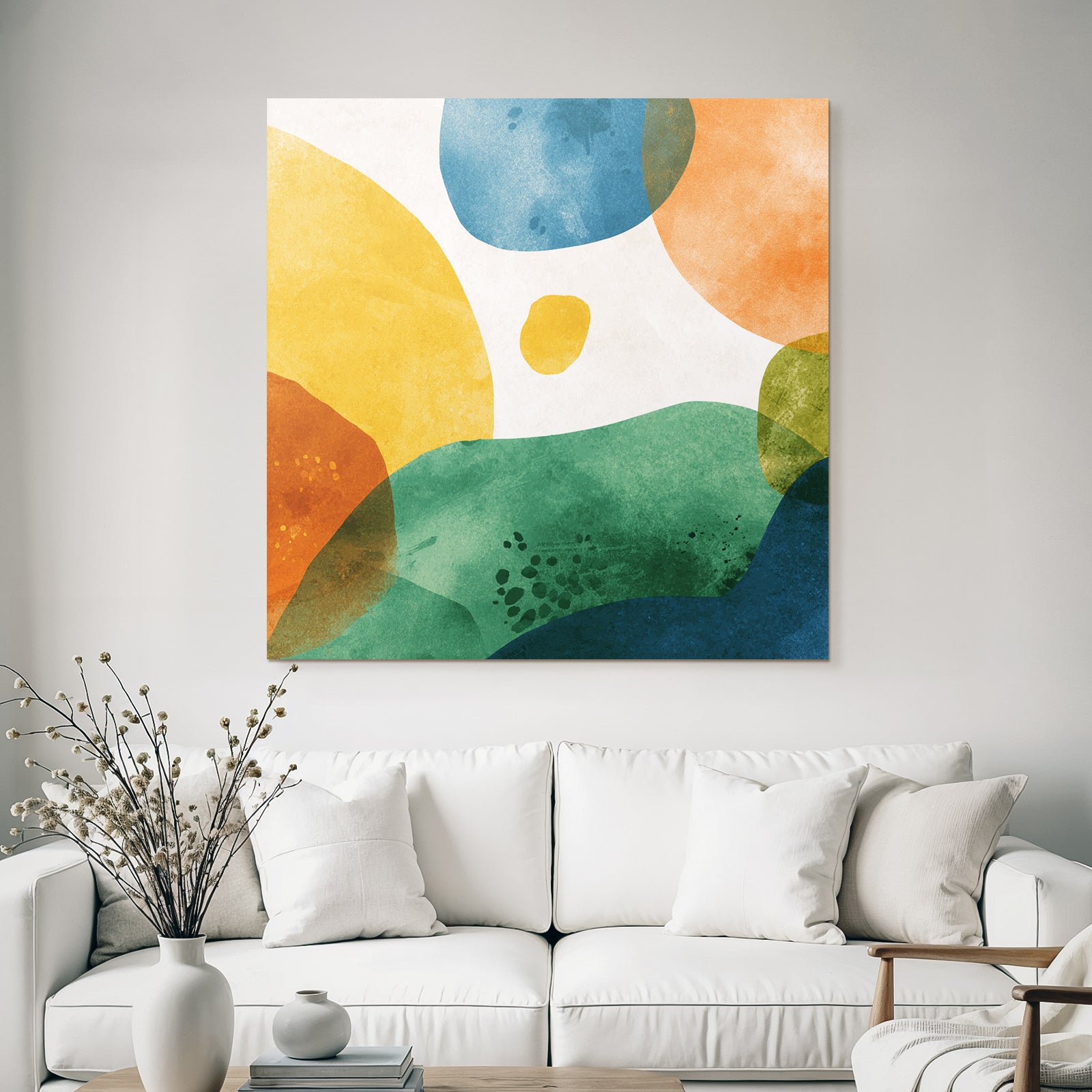 Bunte Formen Mit Strukturiertem Hintergrund