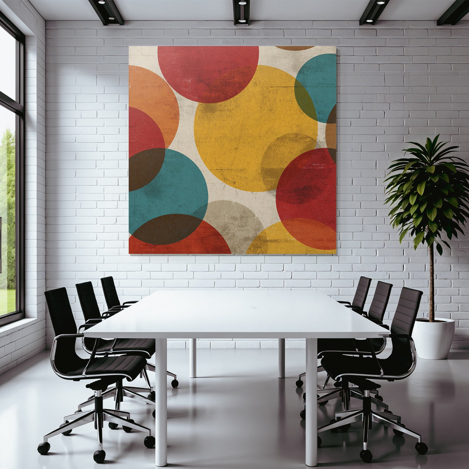 Bunte Kreise Mit Texturiertem Hintergrund