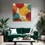 Bunte Kreise Mit Texturiertem Hintergrund