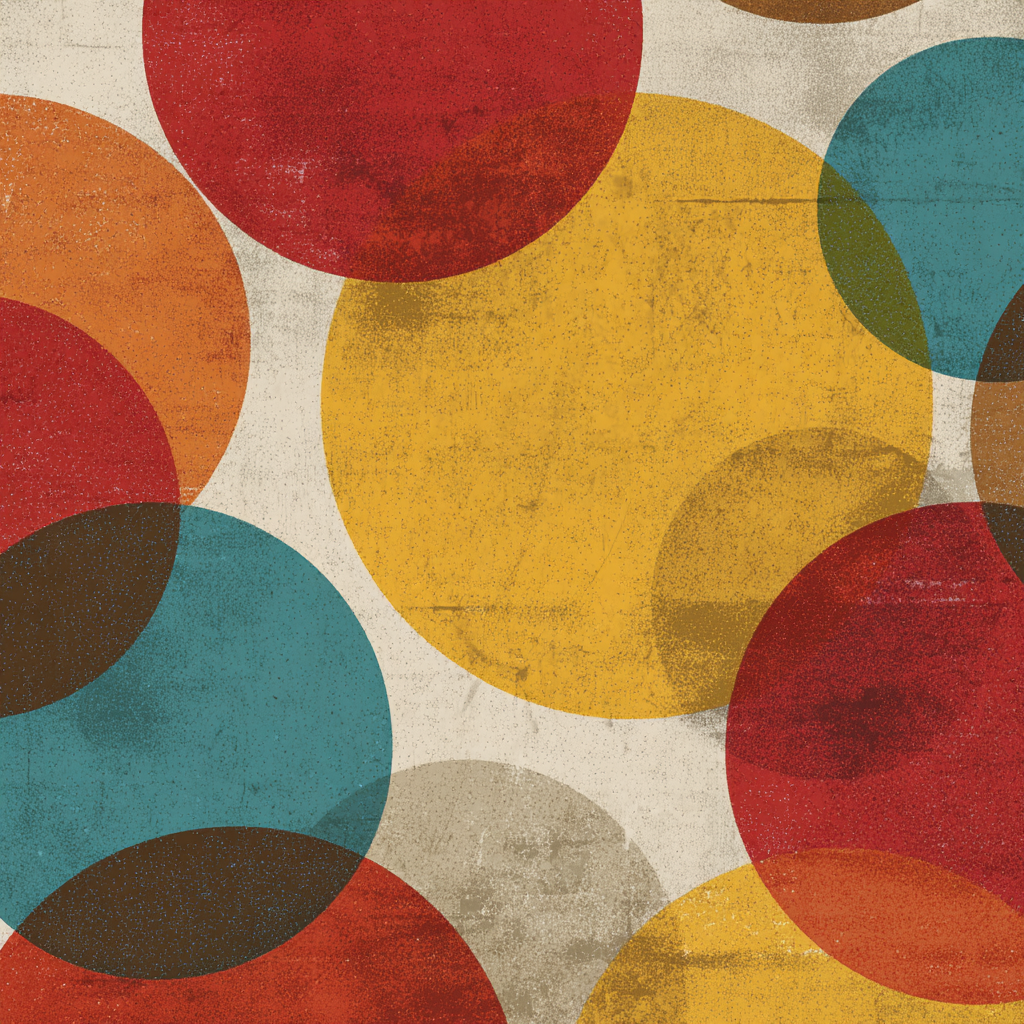 Bunte Kreise Mit Texturiertem Hintergrund | Mid Century Modern | Einrichtungsstile