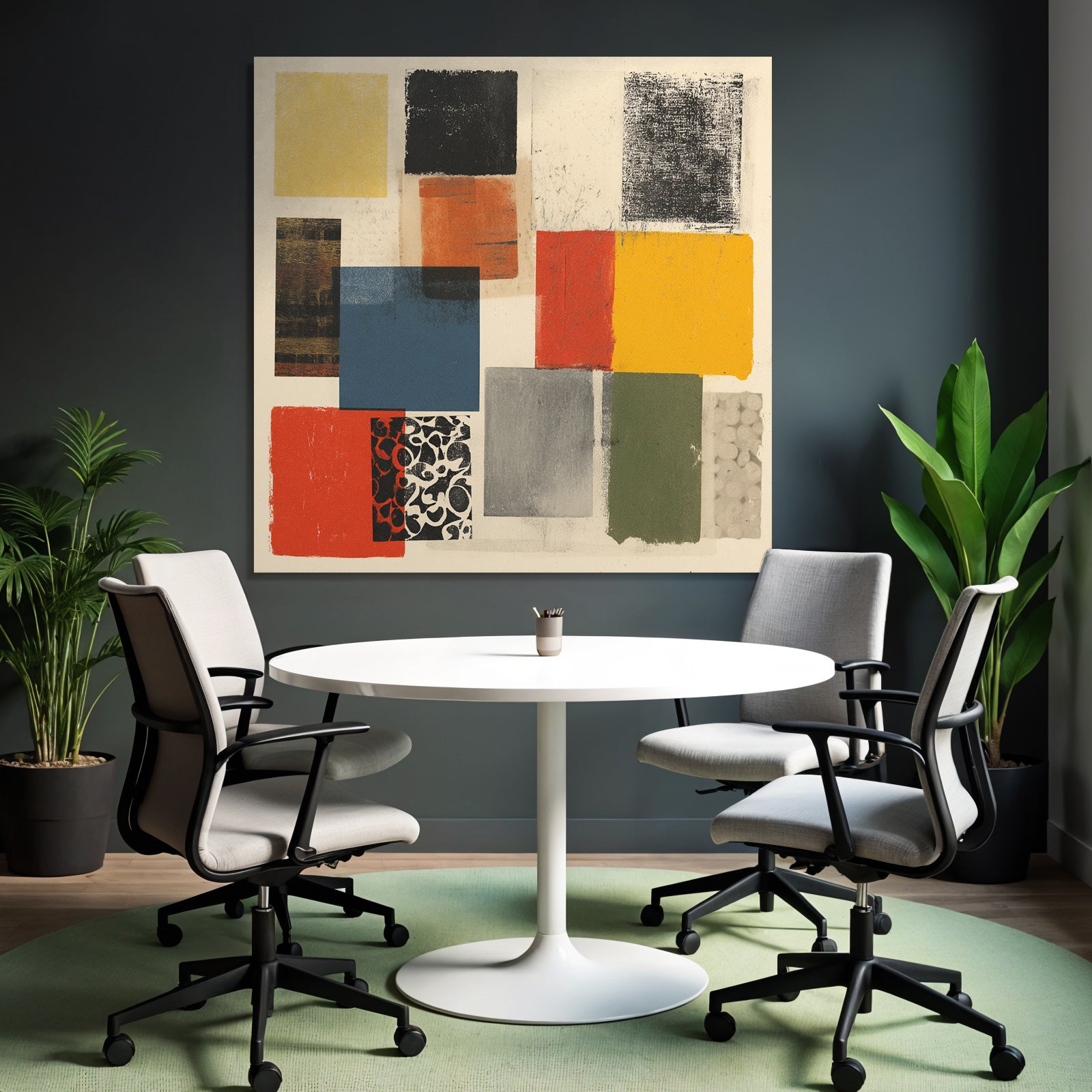 Collage Bunte Quadrate Texturen Auf Hellem Hintergrund