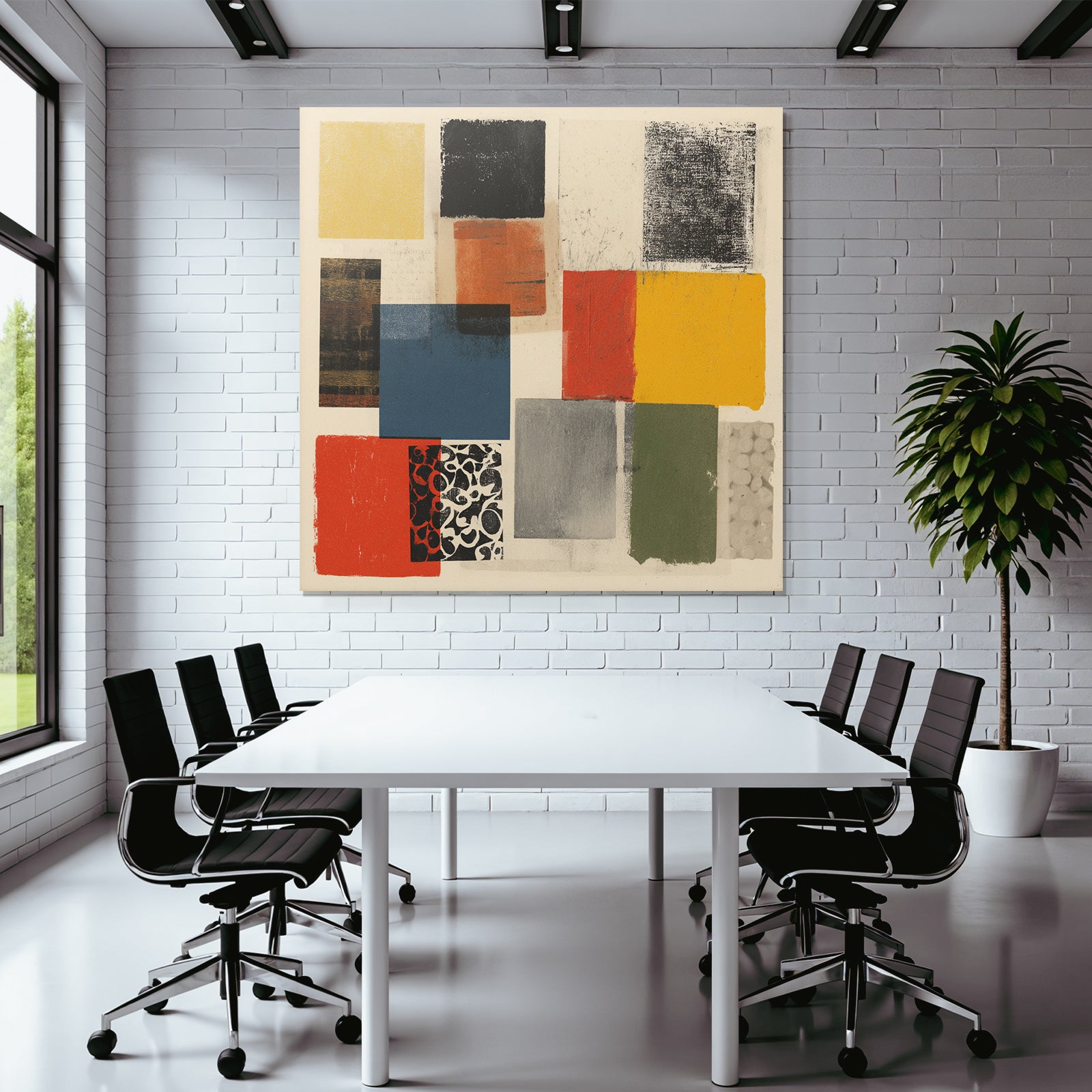 Collage Bunte Quadrate Texturen Auf Hellem Hintergrund