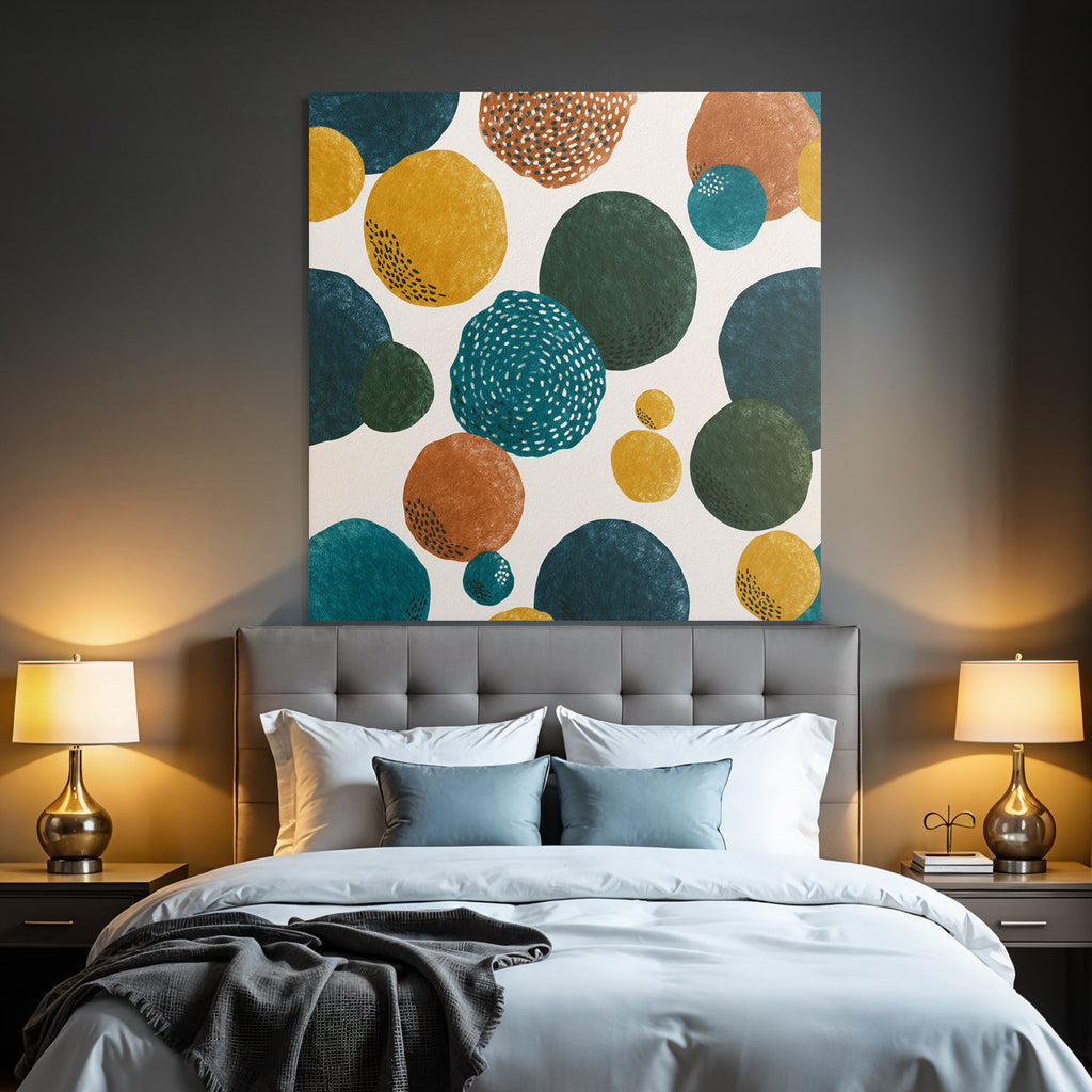 Colorful Abstract Circle Shape Pattern Bright Background