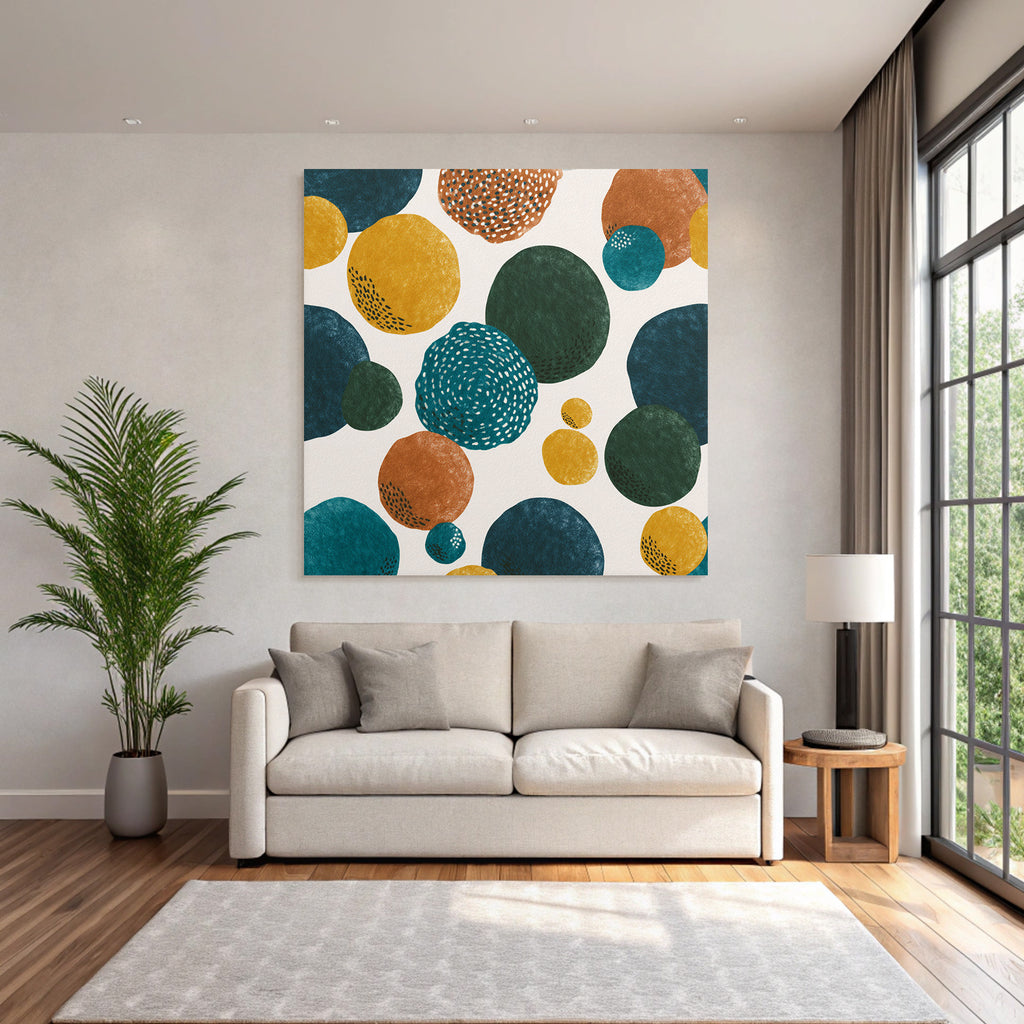Colorful Abstract Circle Shape Pattern Bright Background