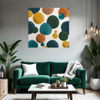 Colorful Abstract Circle Shape Pattern Bright Background