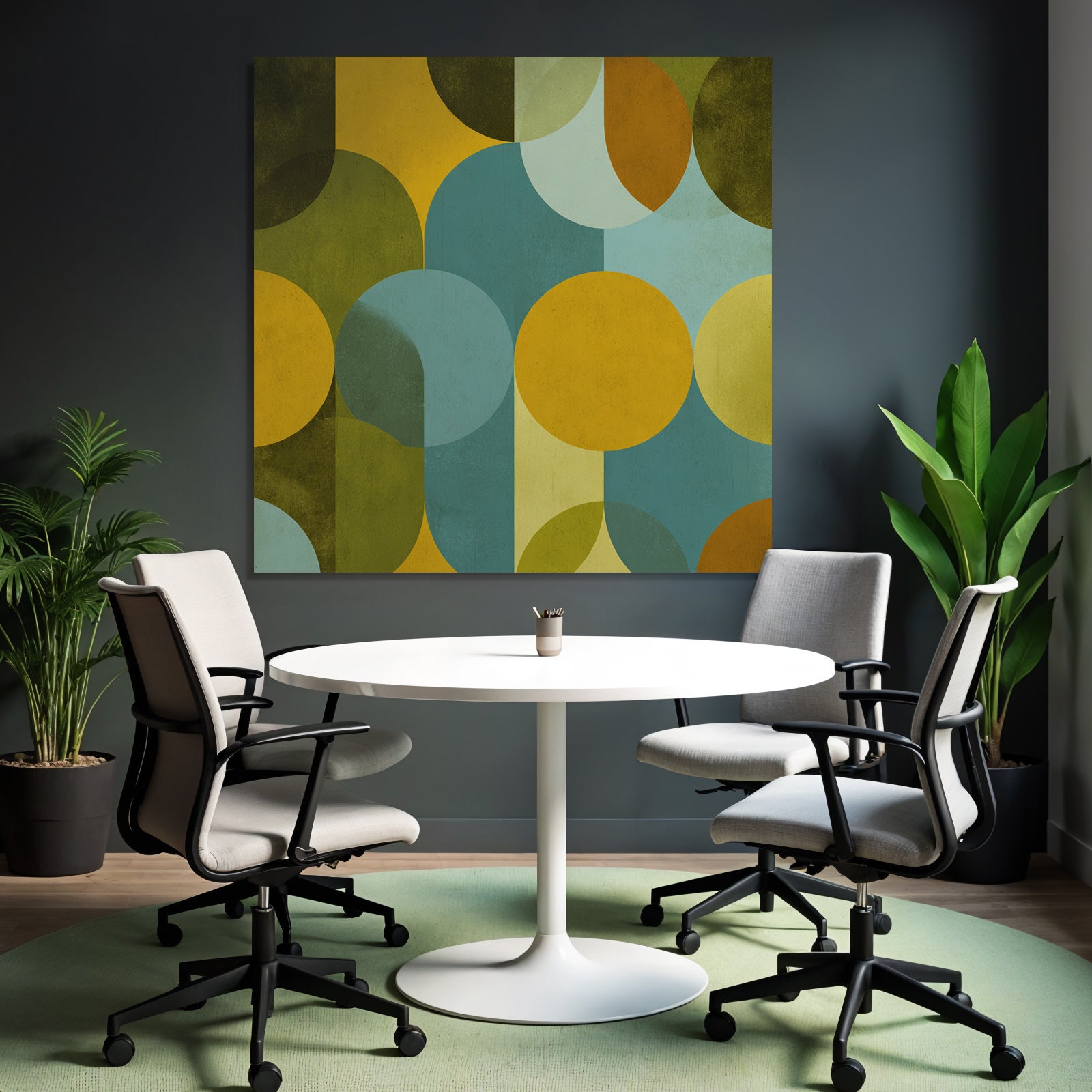 Geometrisches Abstraktes Design Ueberlappende Formen Farben
