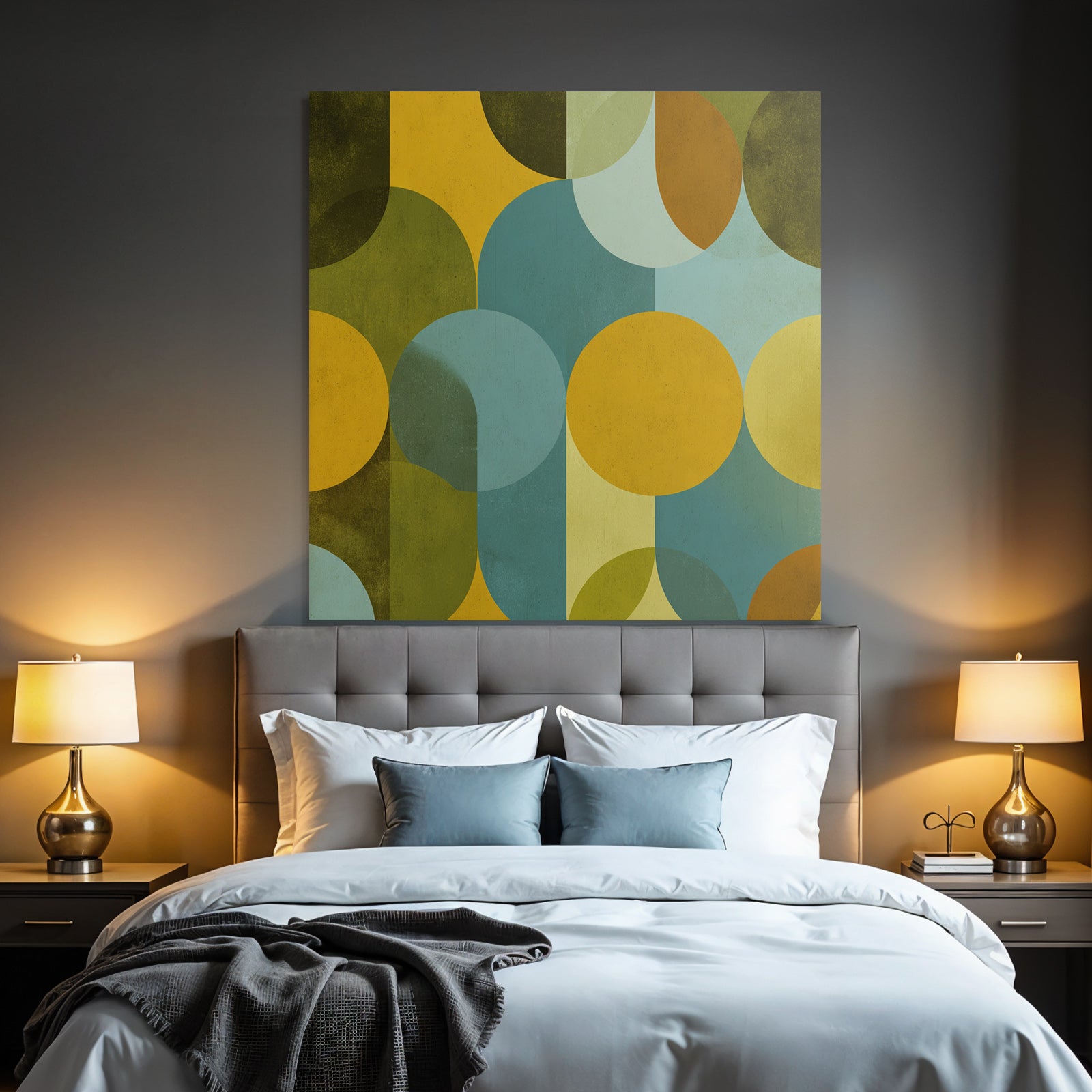 Geometrisches Abstraktes Design Ueberlappende Formen Farben