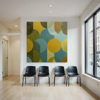Geometrisches Abstraktes Design Ueberlappende Formen Farben