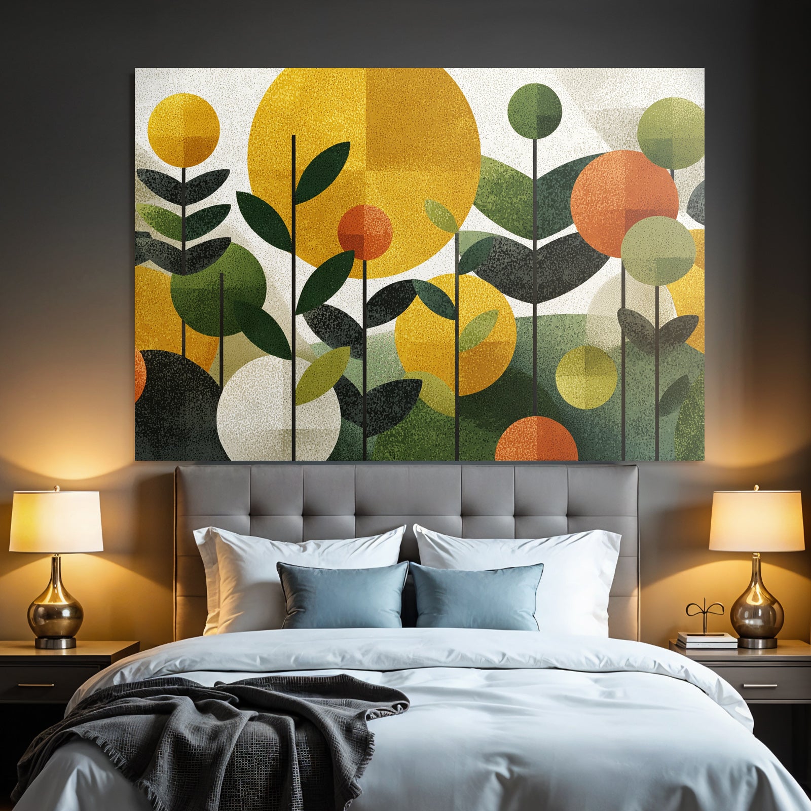 Abstrakte Illustration Blumen Folia Gefarben