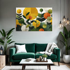 Abstrakte Illustration Blumen Folia Gefarben
