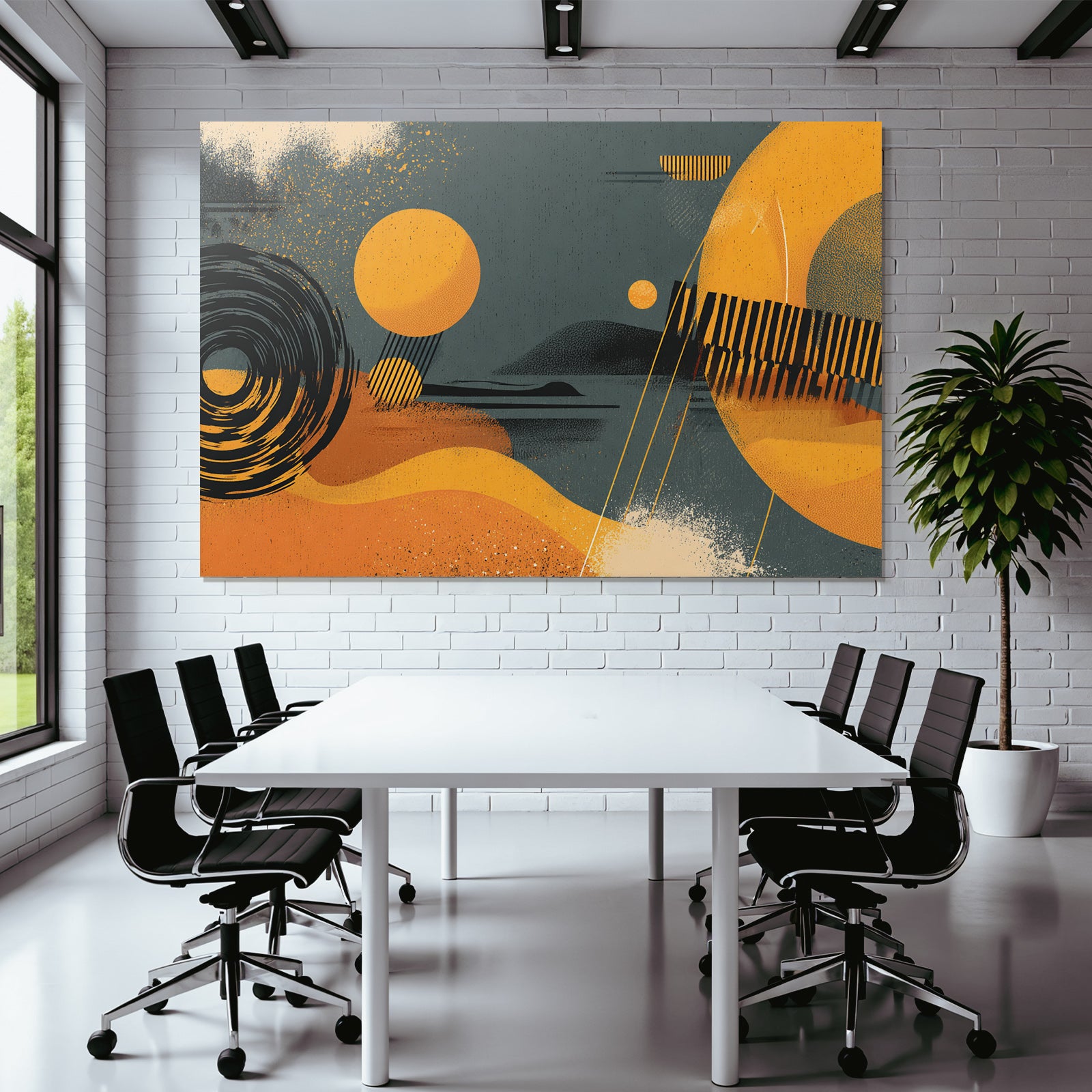 Abstrakte Illustration Farben Formen Linien Warme