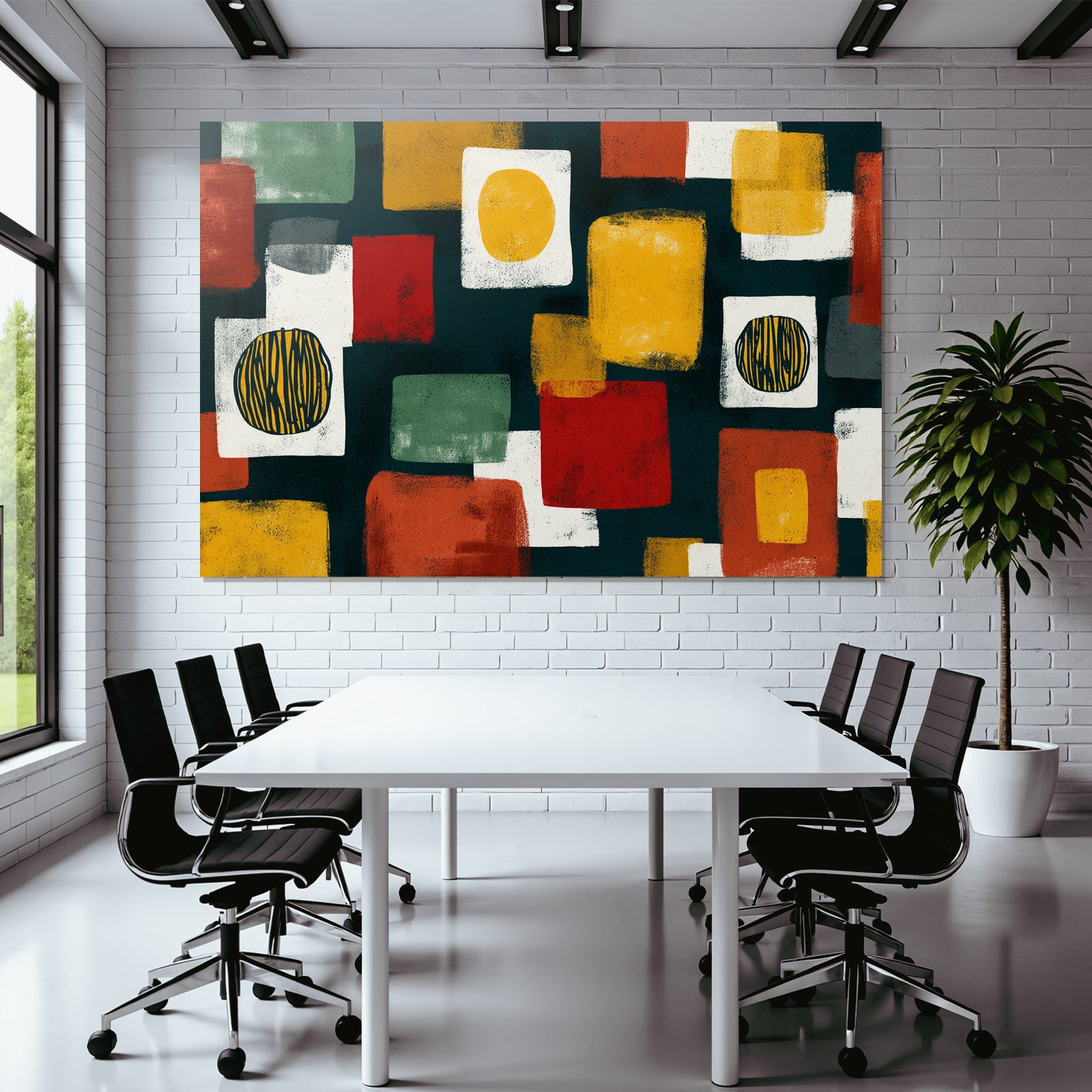 Abstrakte Illustration Farbige Formen Dunkel Hintergrund