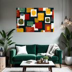 Abstrakte Illustration Farbige Formen Dunkel Hintergrund