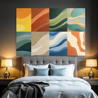 Abstrakte Illustration Fliessende Formen Warme Erdige Farben