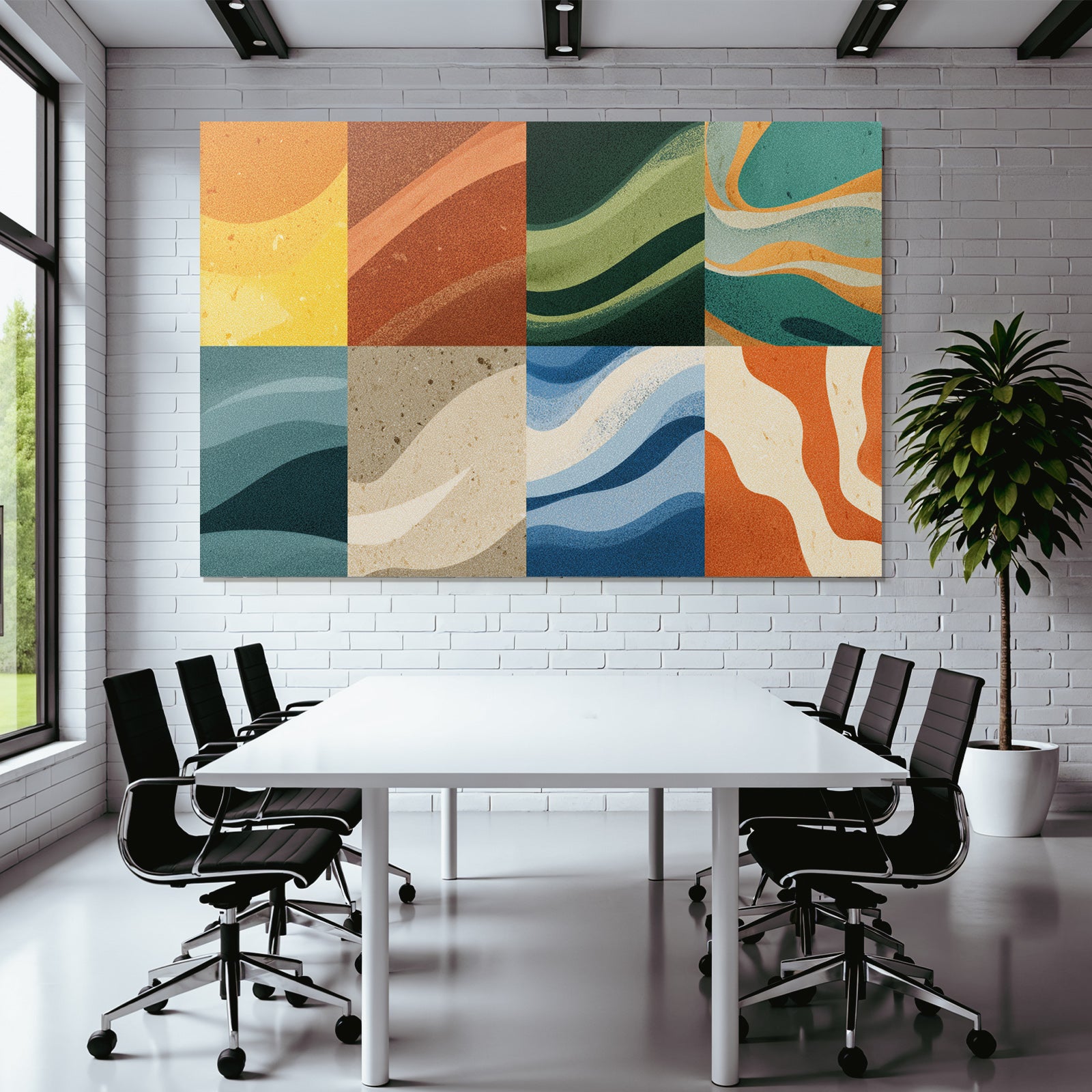 Abstrakte Illustration Fliessende Formen Warme Erdige Farben