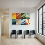 Abstrakte Illustration Fliessende Formen Warme Erdige Farben