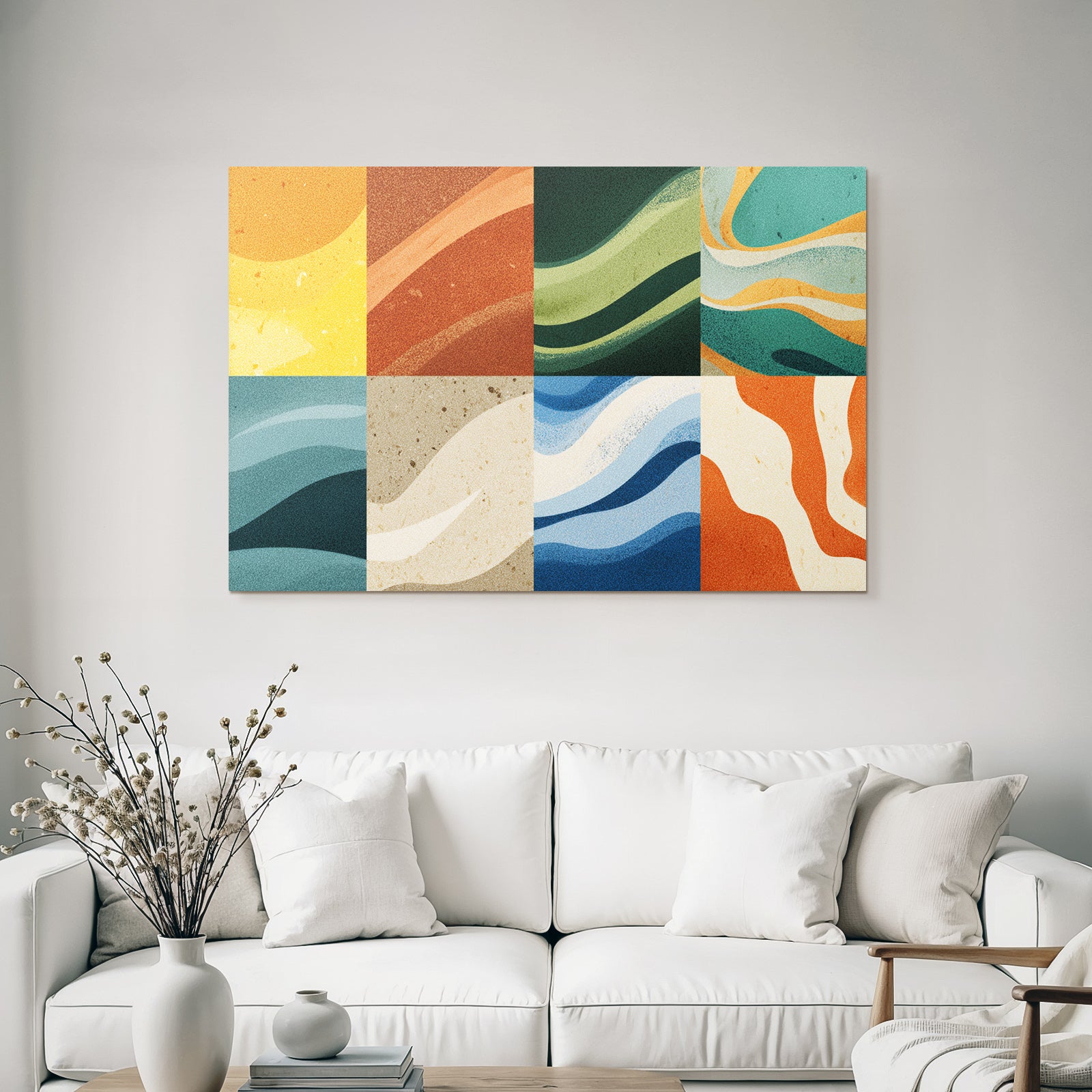 Abstrakte Illustration Fliessende Formen Warme Erdige Farben