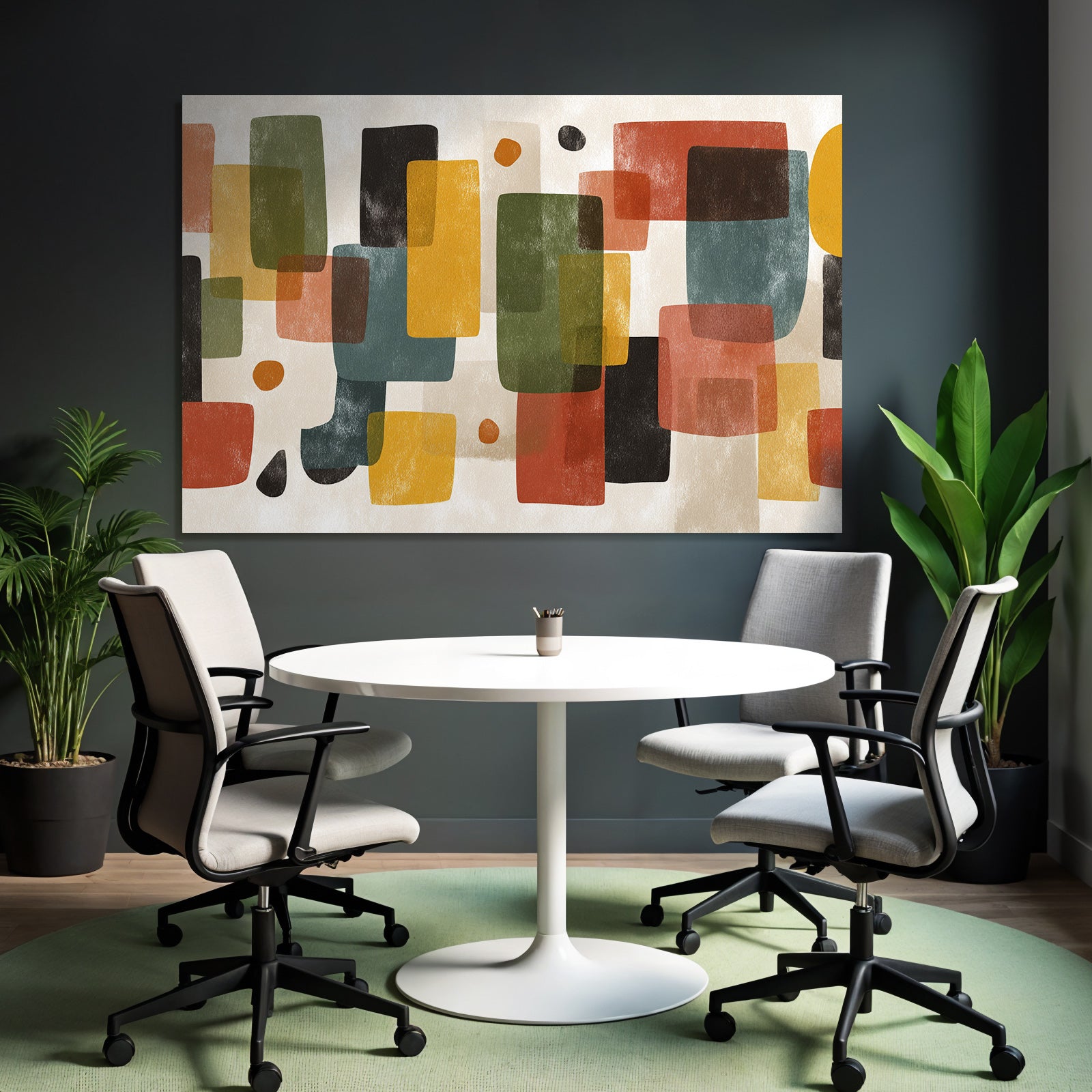 Abstrakte Kunst Farbige Formen Texturiert