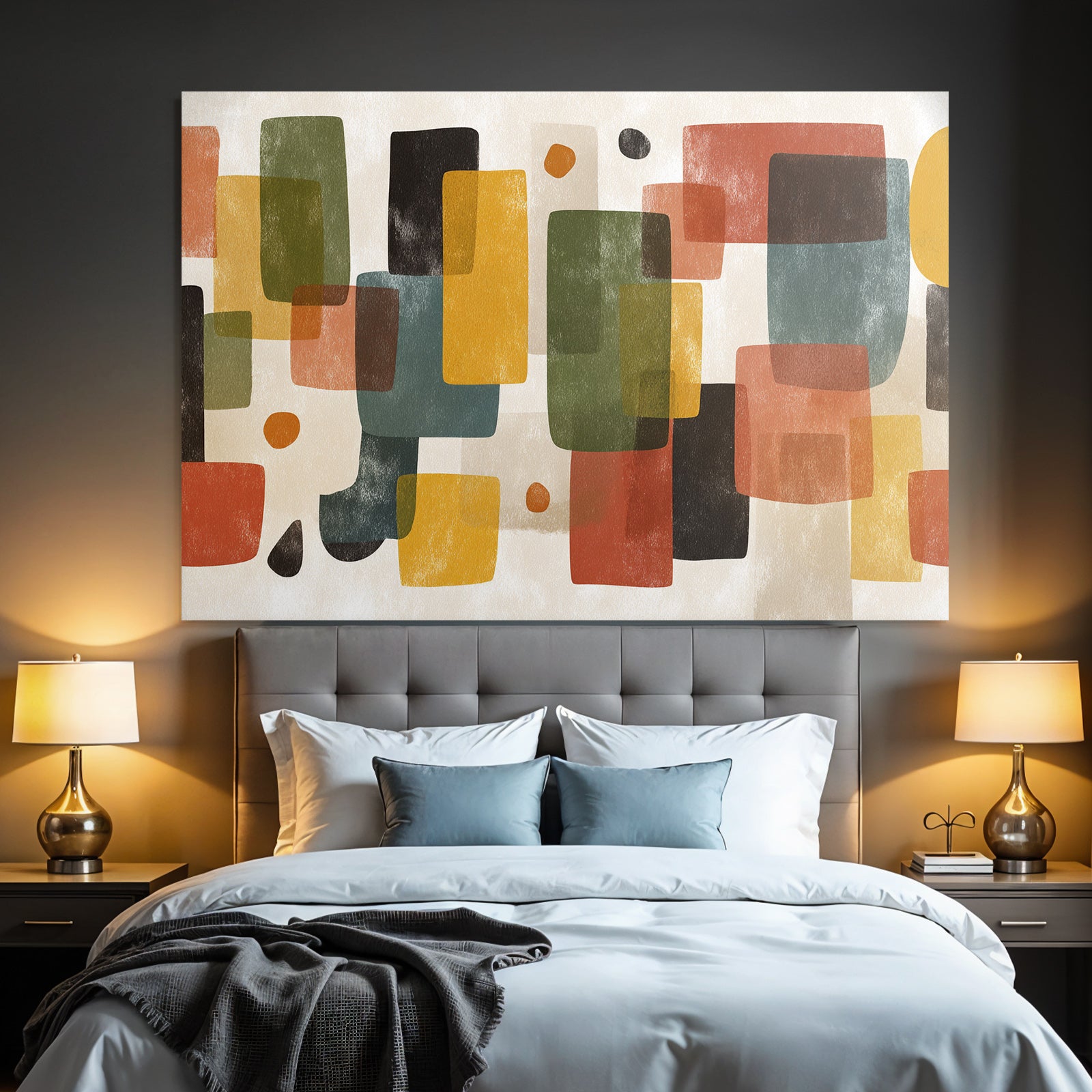 Abstrakte Kunst Farbige Formen Texturiert