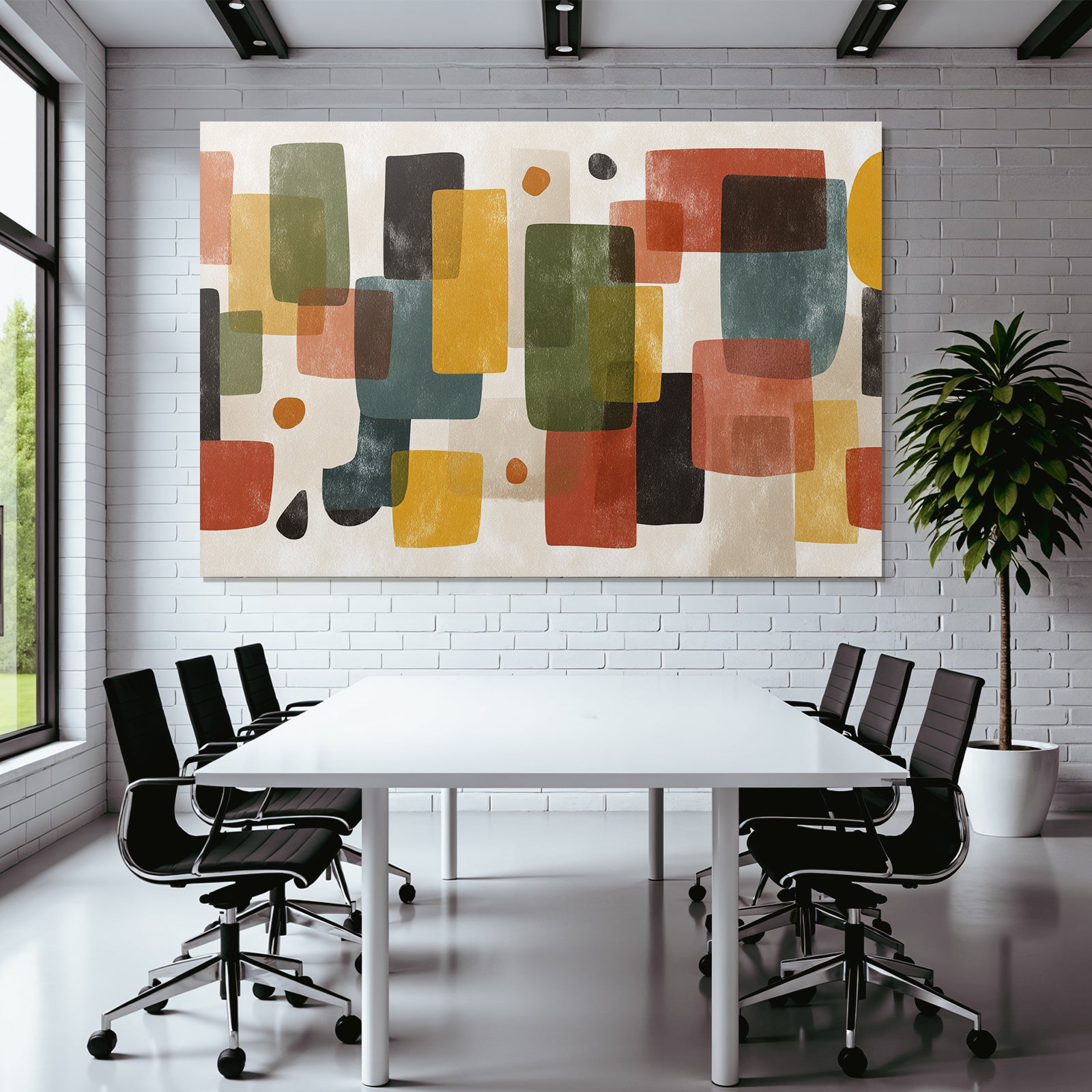 Abstrakte Kunst Farbige Formen Texturiert