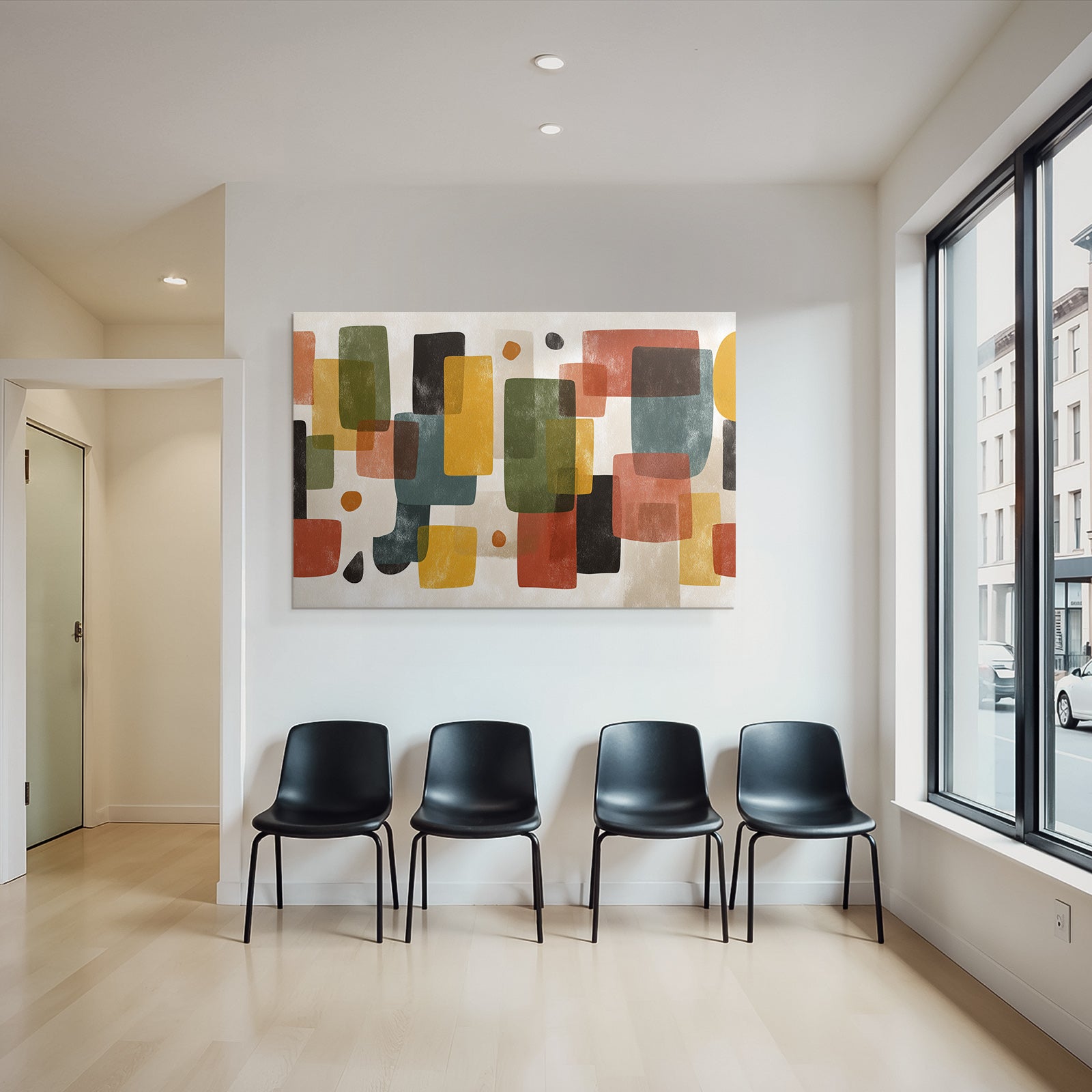 Abstrakte Kunst Farbige Formen Texturiert