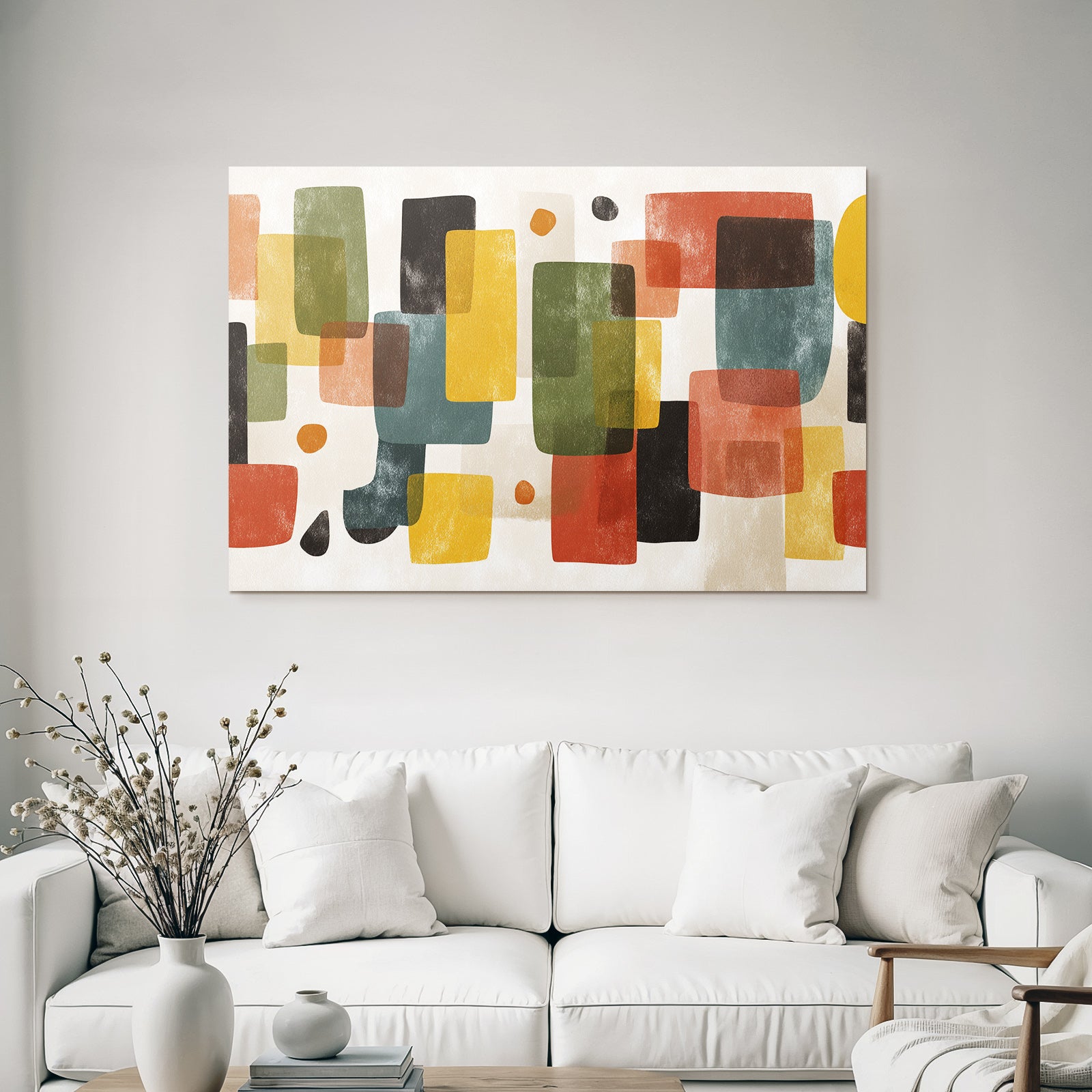 Abstrakte Kunst Farbige Formen Texturiert