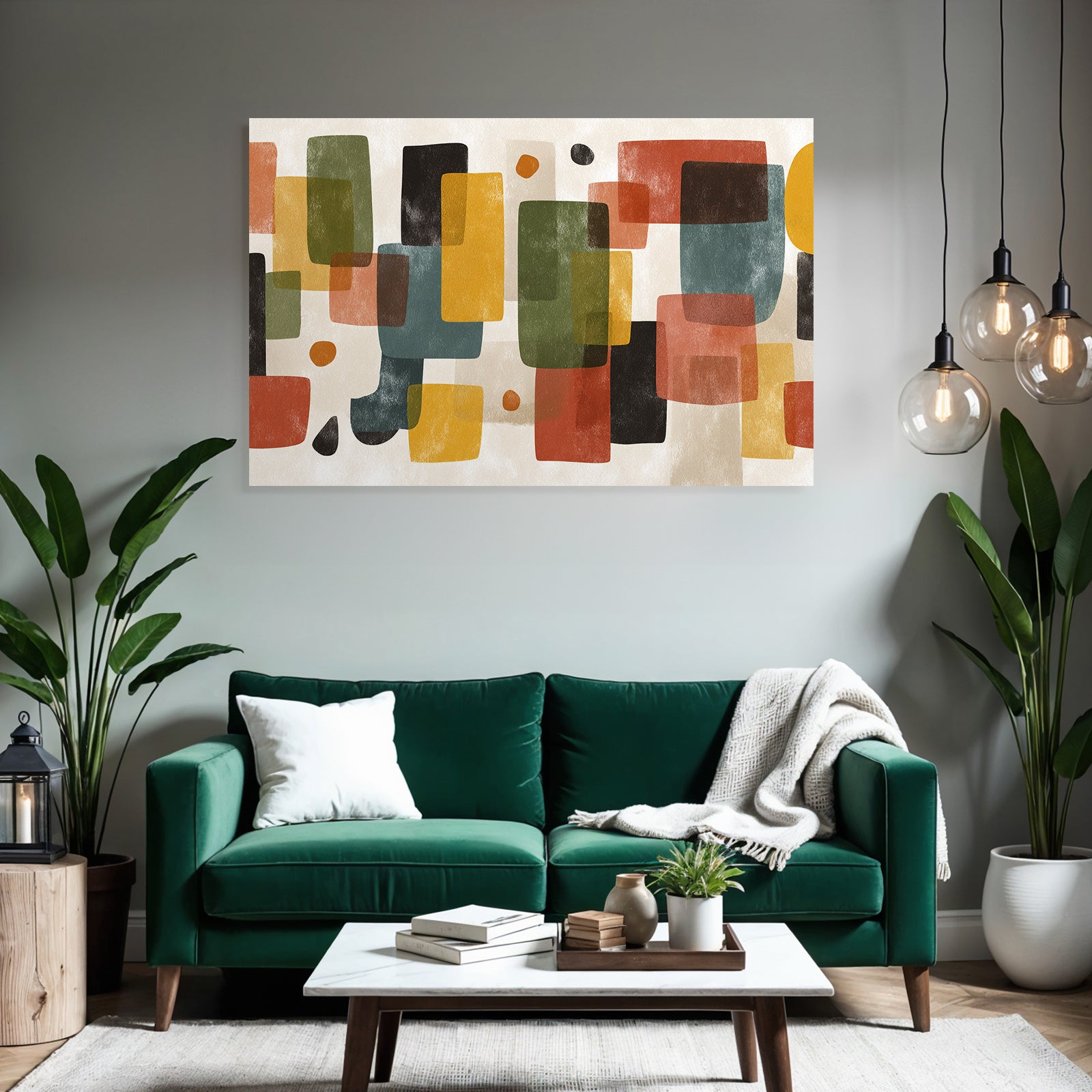 Abstrakte Kunst Farbige Formen Texturiert