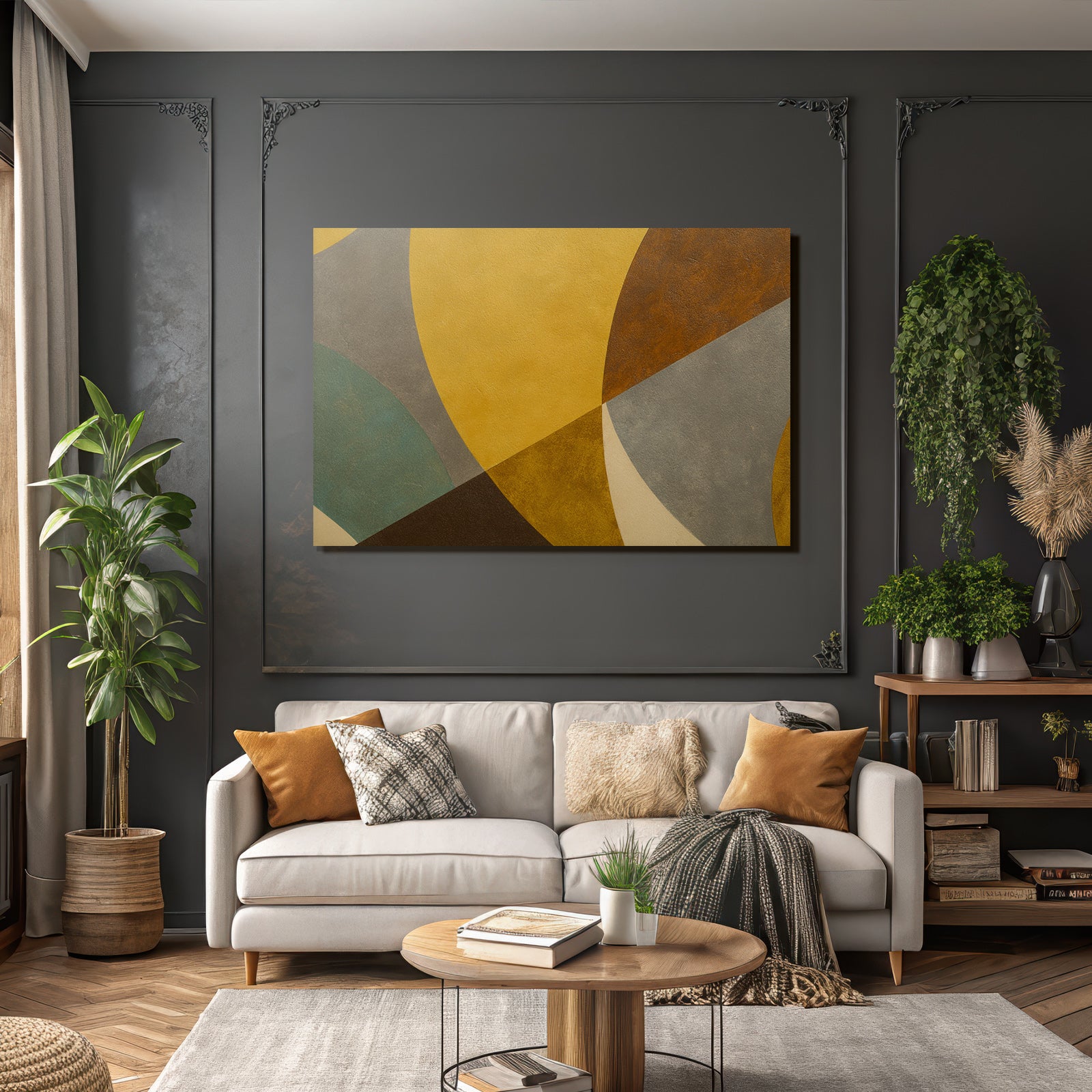 Abstraktes Design Bunte Gefallige Formen
