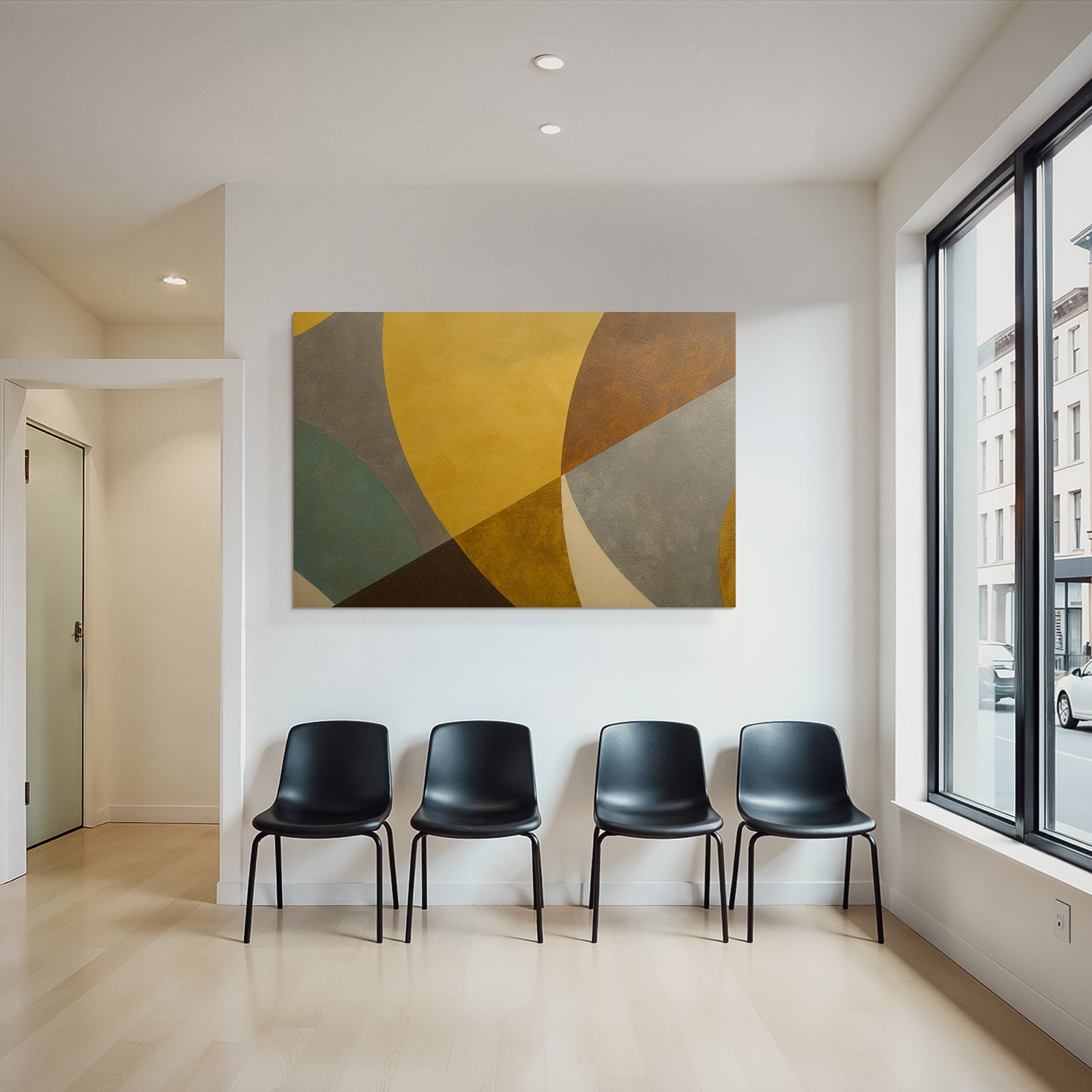 Abstraktes Design Bunte Gefallige Formen