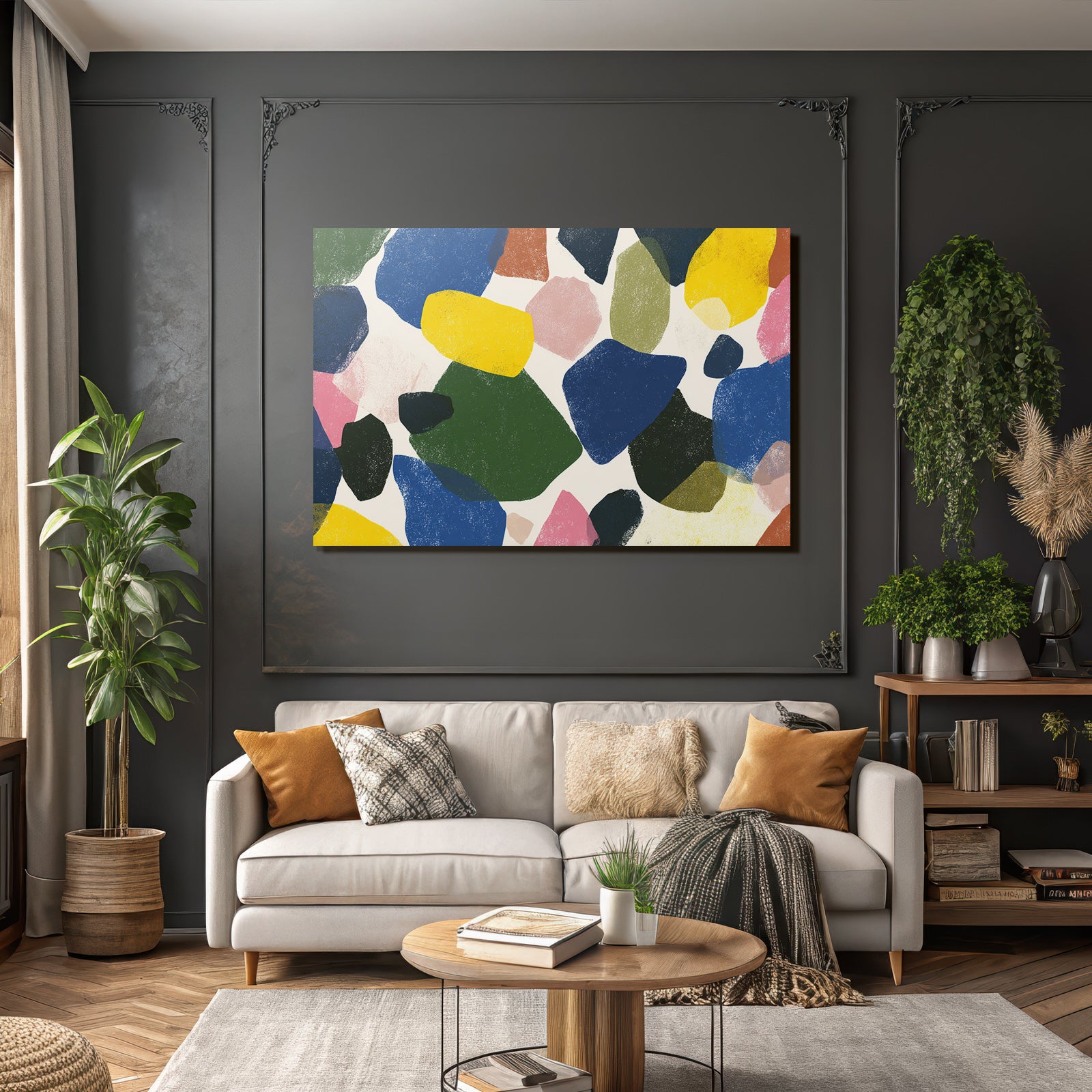 Abstraktes Design Farbenfrohe Formen Textur
