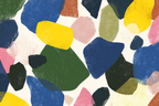 Abstraktes Design Farbenfrohe Formen Textur | Mid Century Modern | Einrichtungsstile