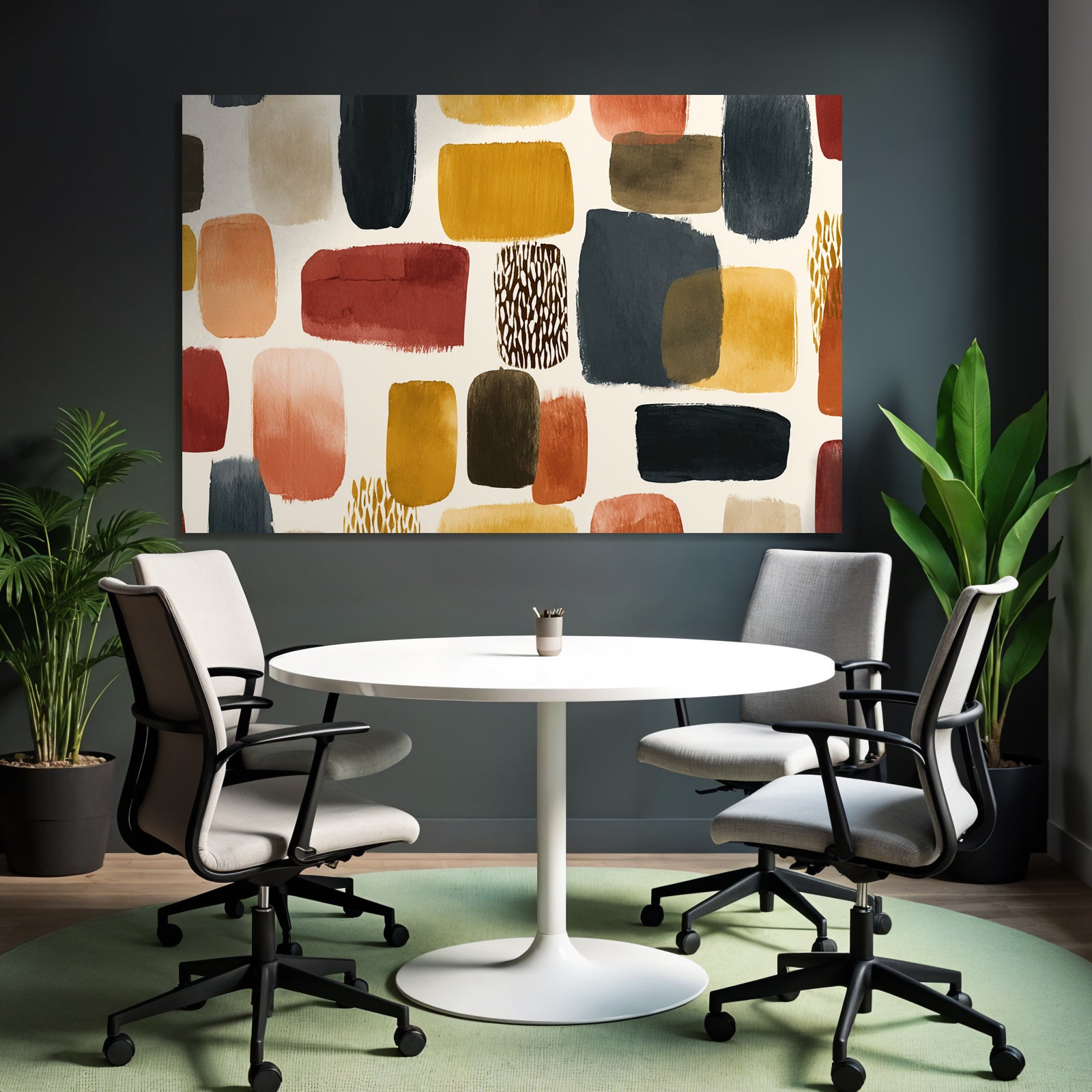 Abstraktes Design Farbige Pinselstriche