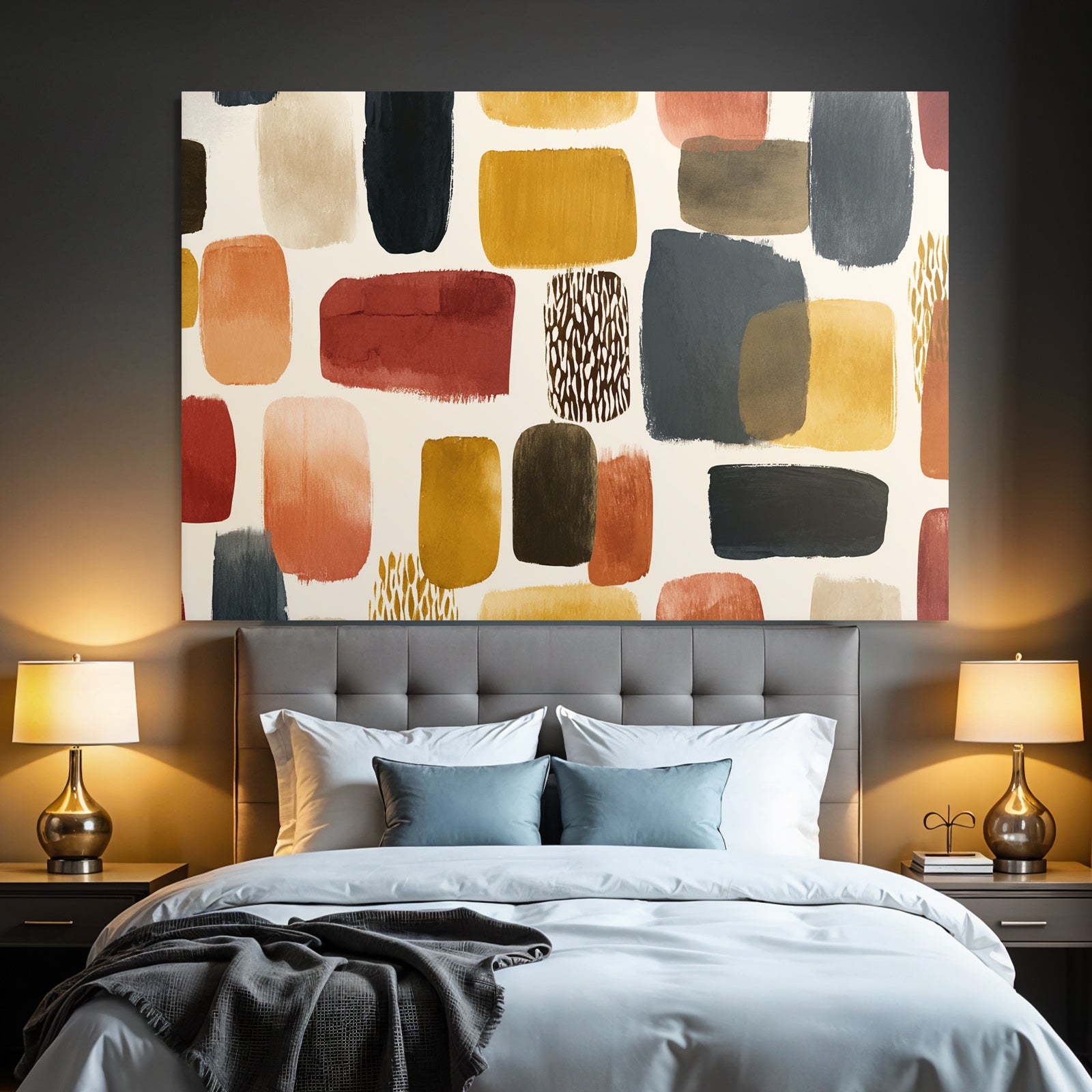 Abstraktes Design Farbige Pinselstriche