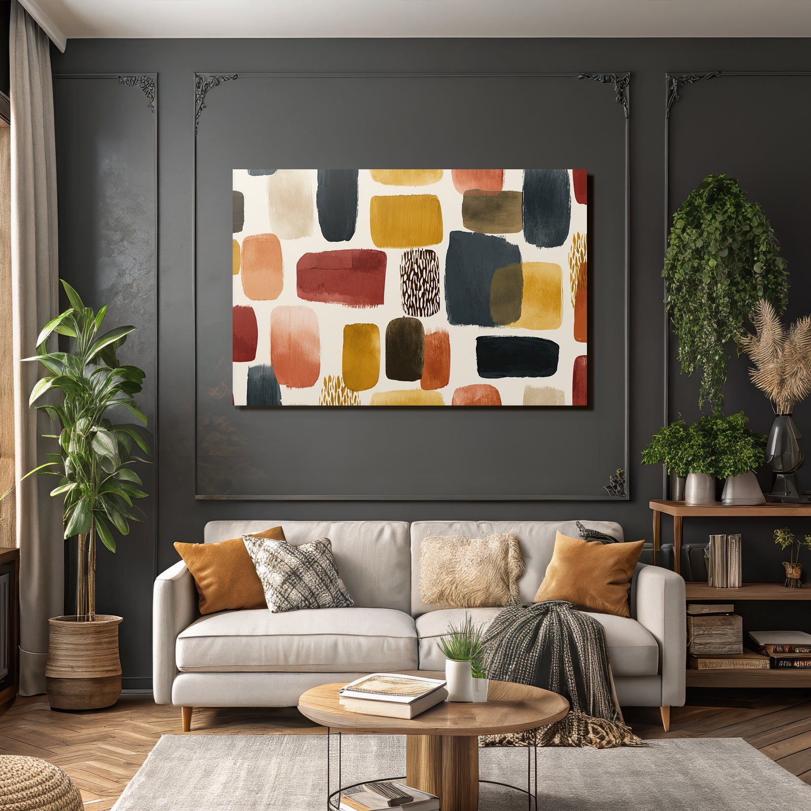 Abstraktes Design Farbige Pinselstriche