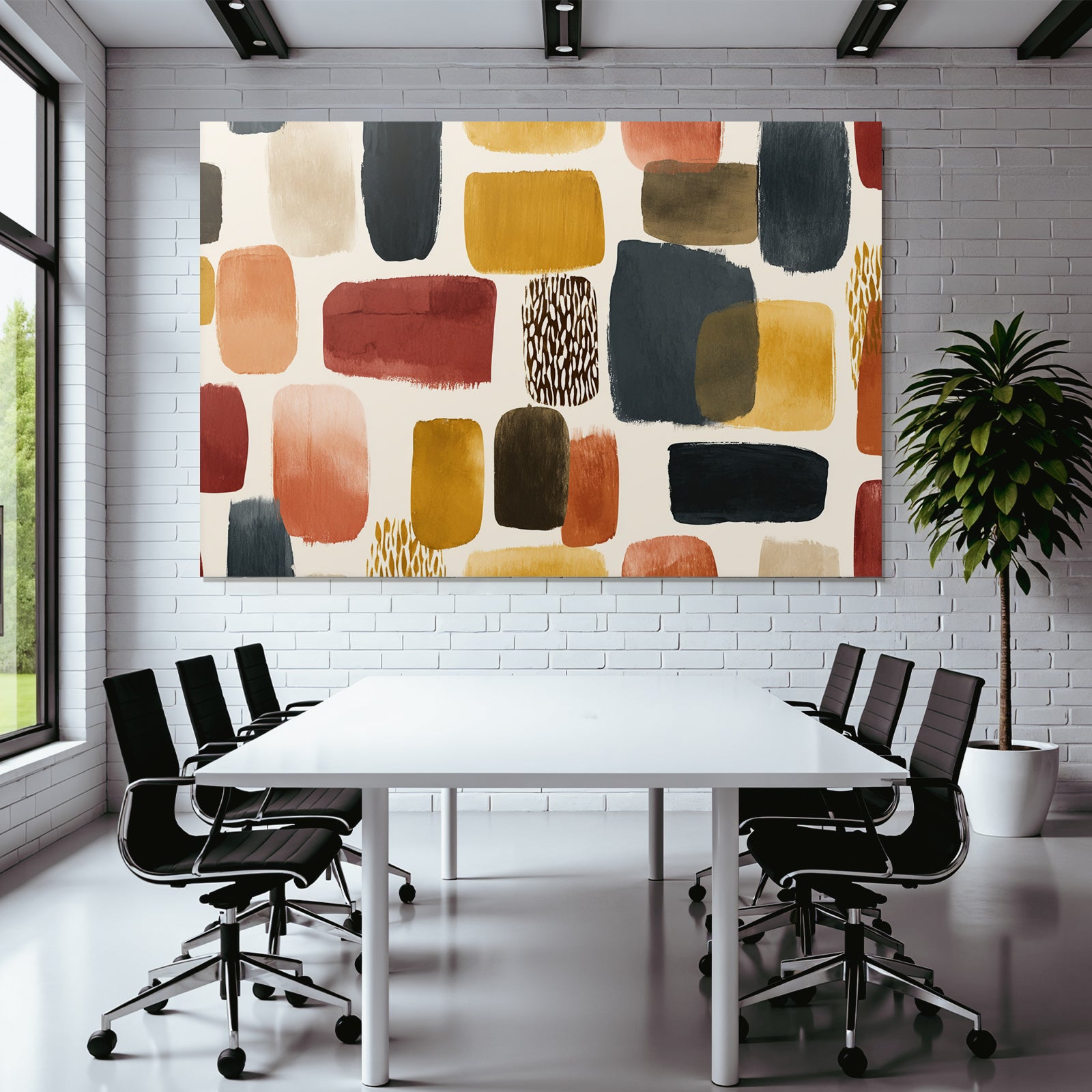 Abstraktes Design Farbige Pinselstriche