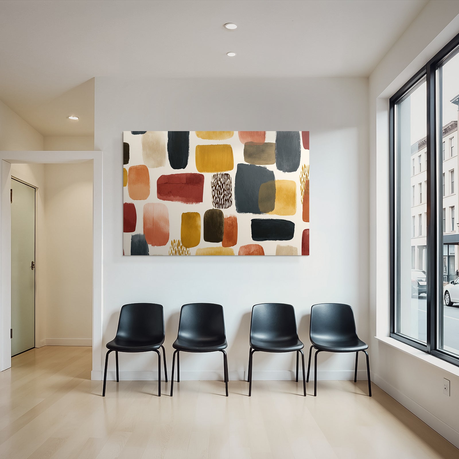 Abstraktes Design Farbige Pinselstriche