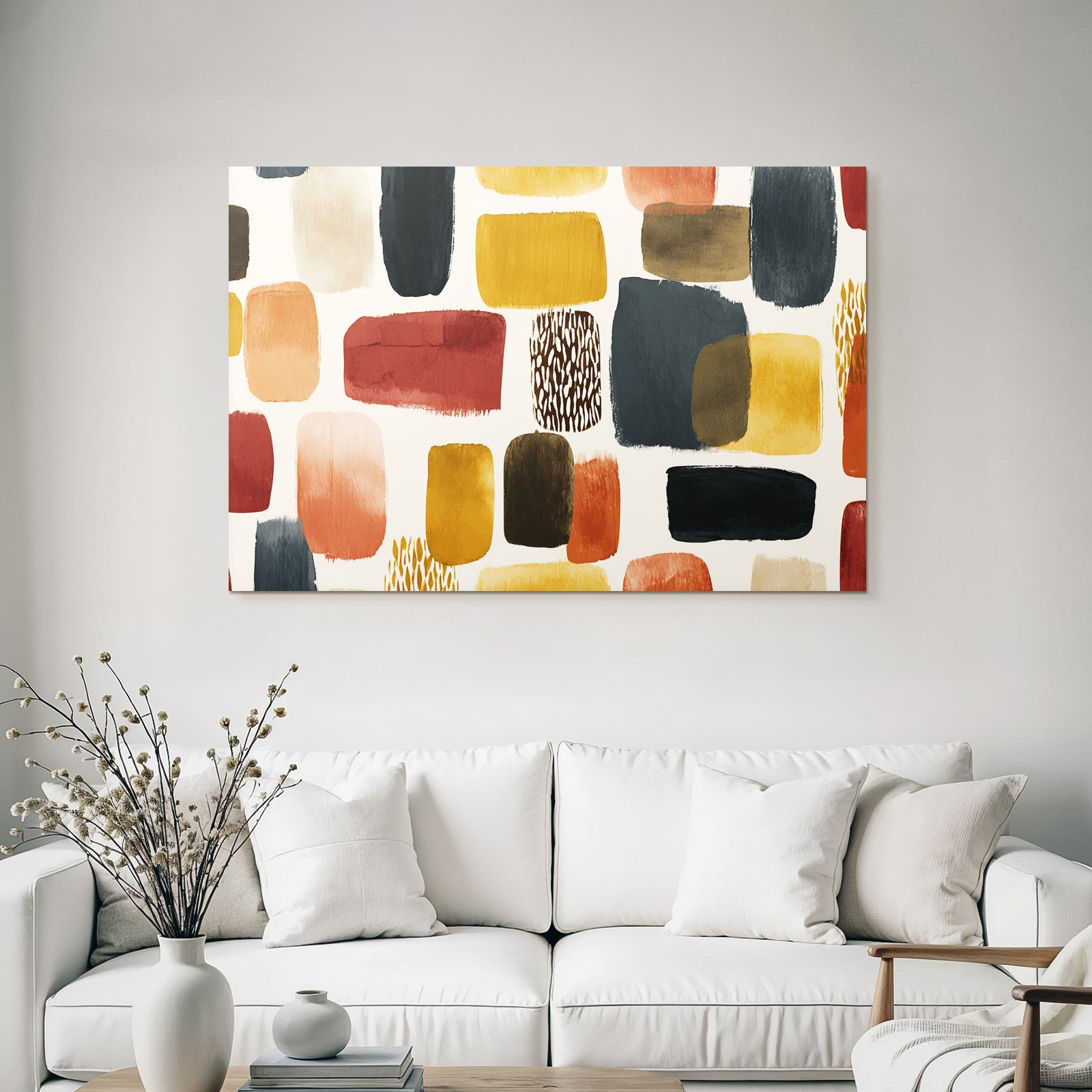 Abstraktes Design Farbige Pinselstriche