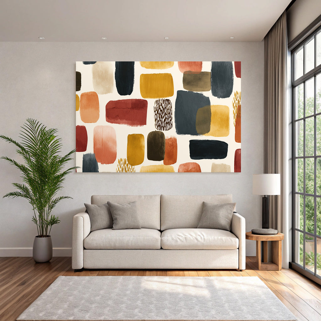 Abstraktes Design Farbige Pinselstriche