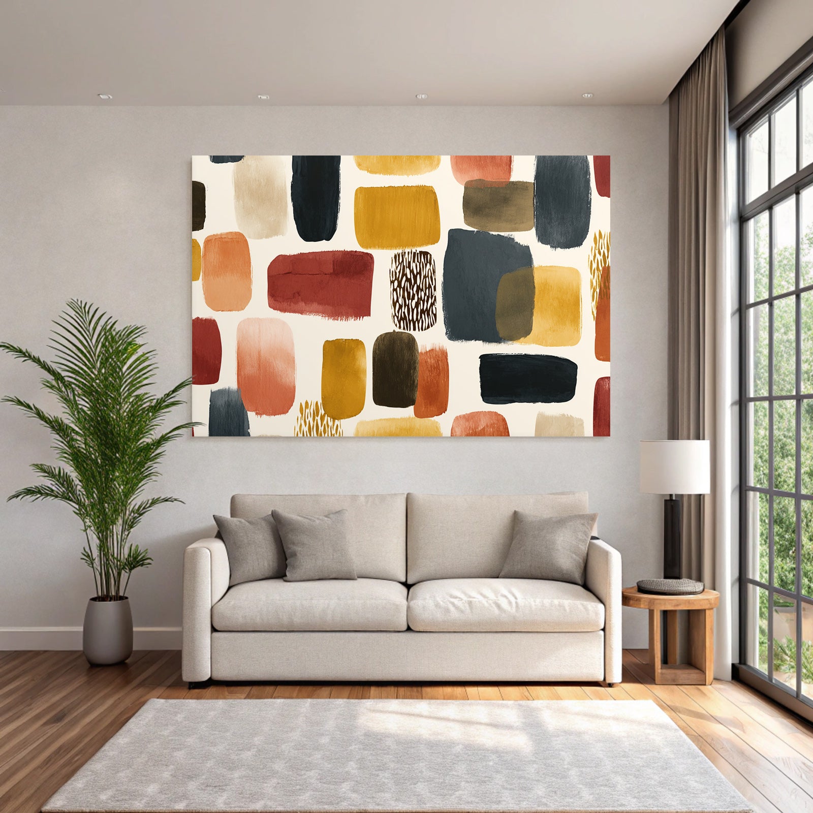 Abstraktes Design Farbige Pinselstriche
