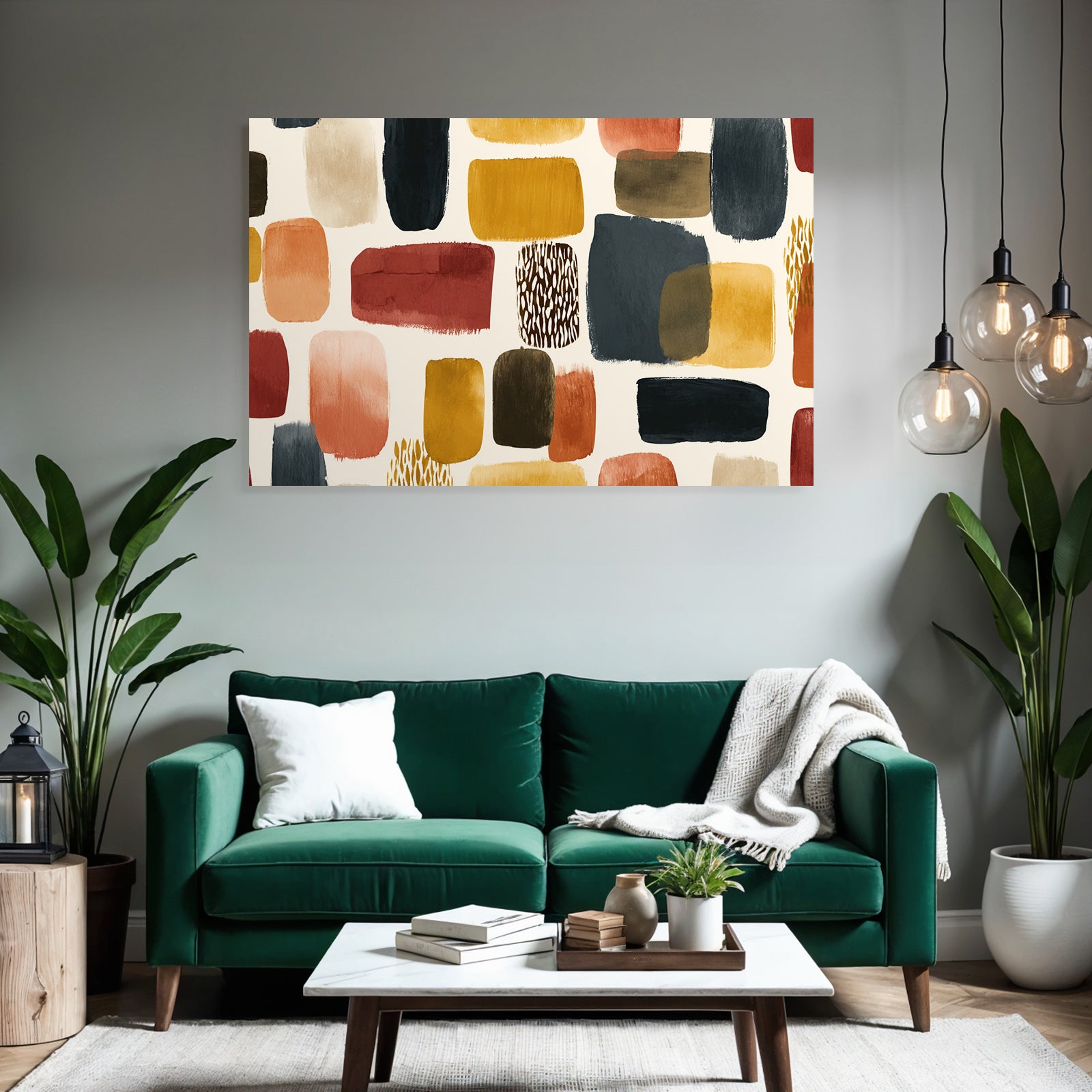 Abstraktes Design Farbige Pinselstriche