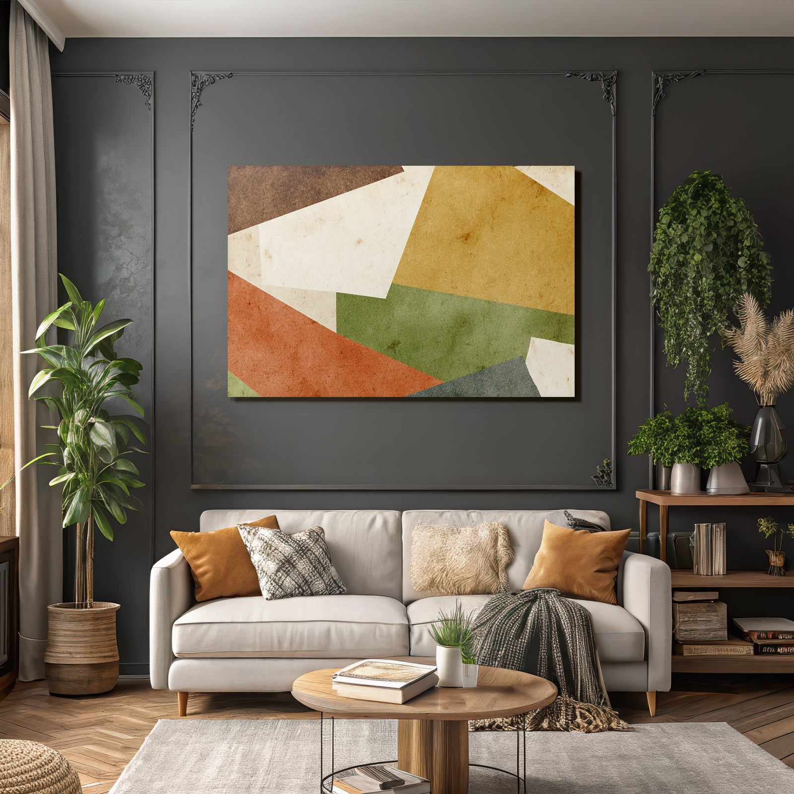 Abstraktes Design Formen Farben Collage Geometrischmuster