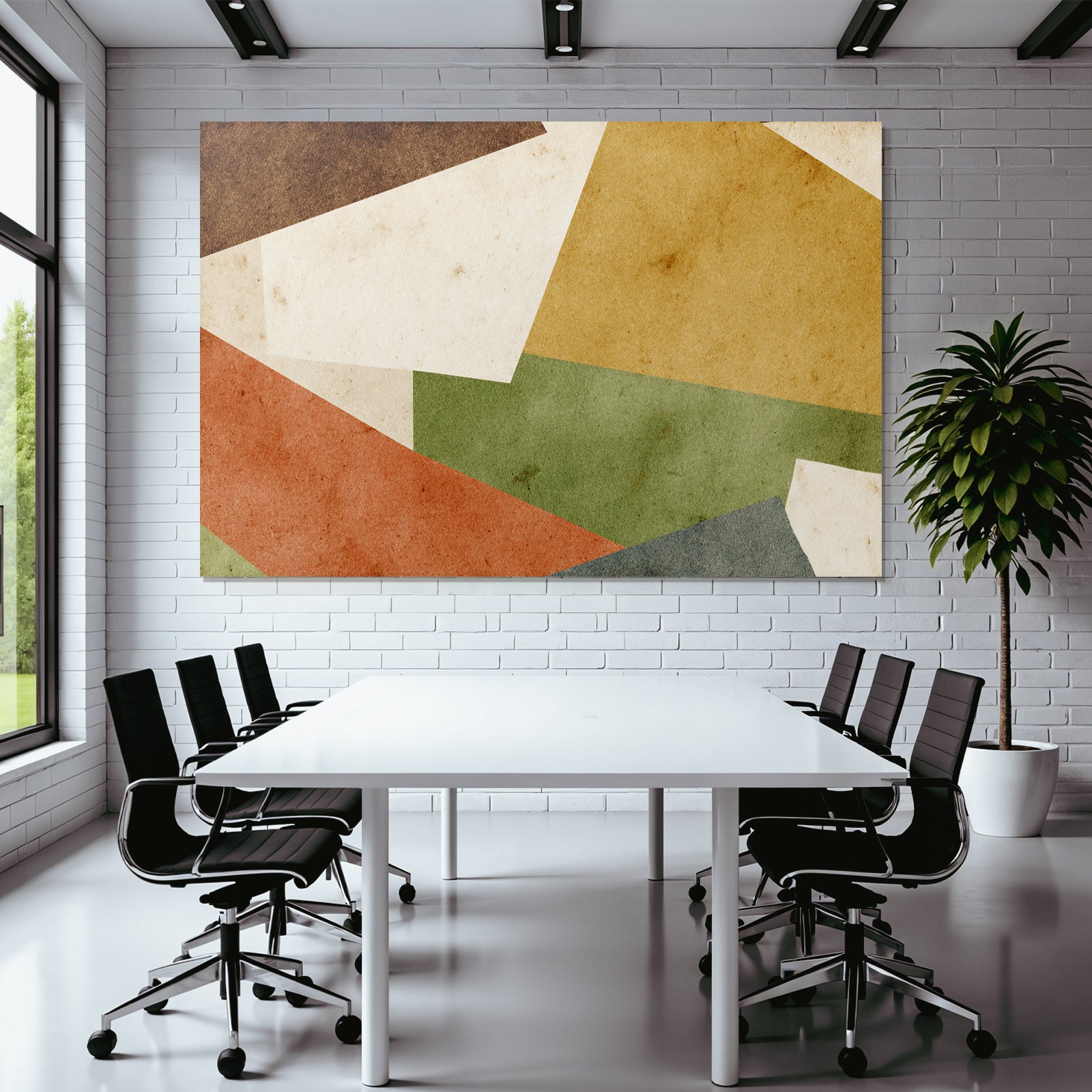 Abstraktes Design Formen Farben Collage Geometrischmuster