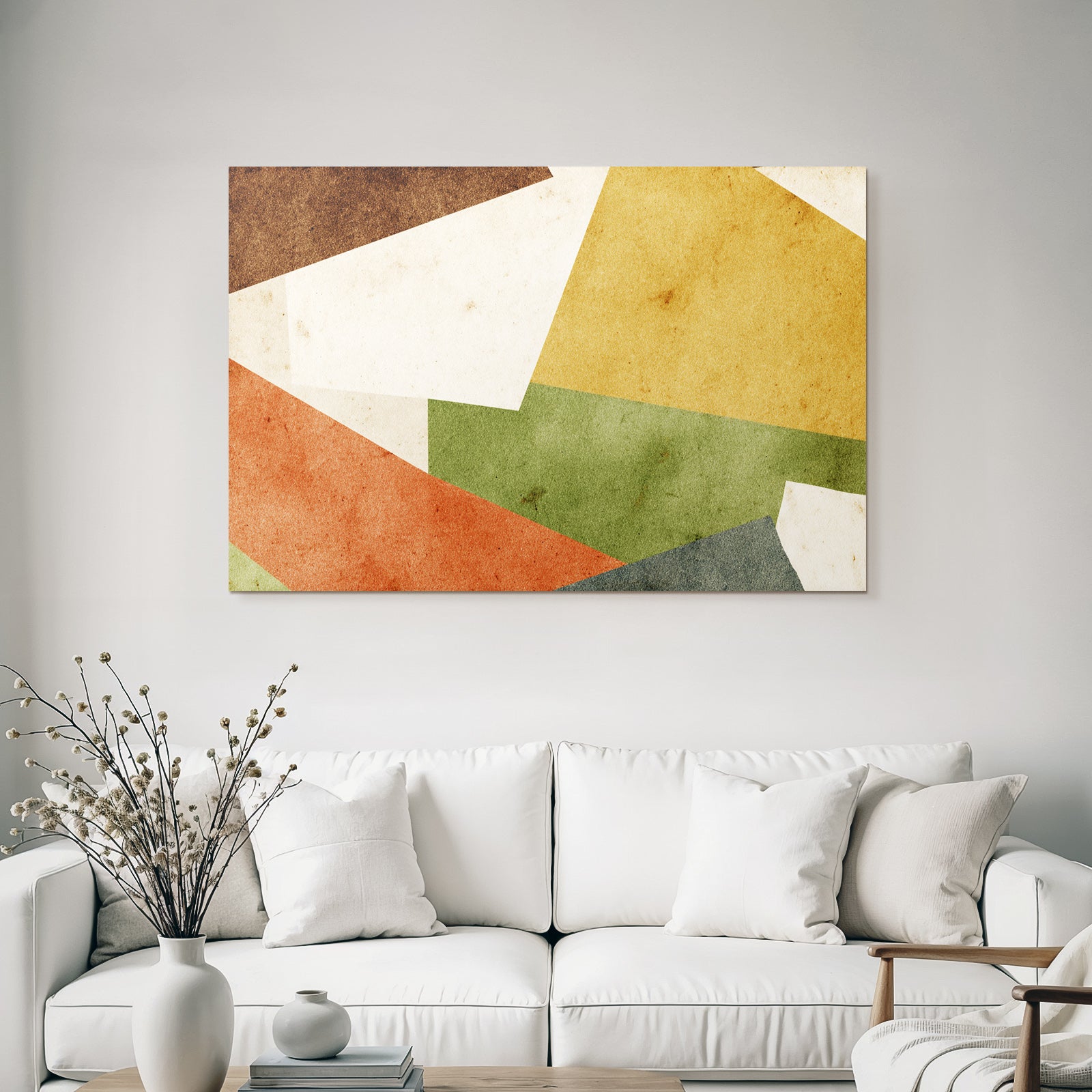 Abstraktes Design Formen Farben Collage Geometrischmuster