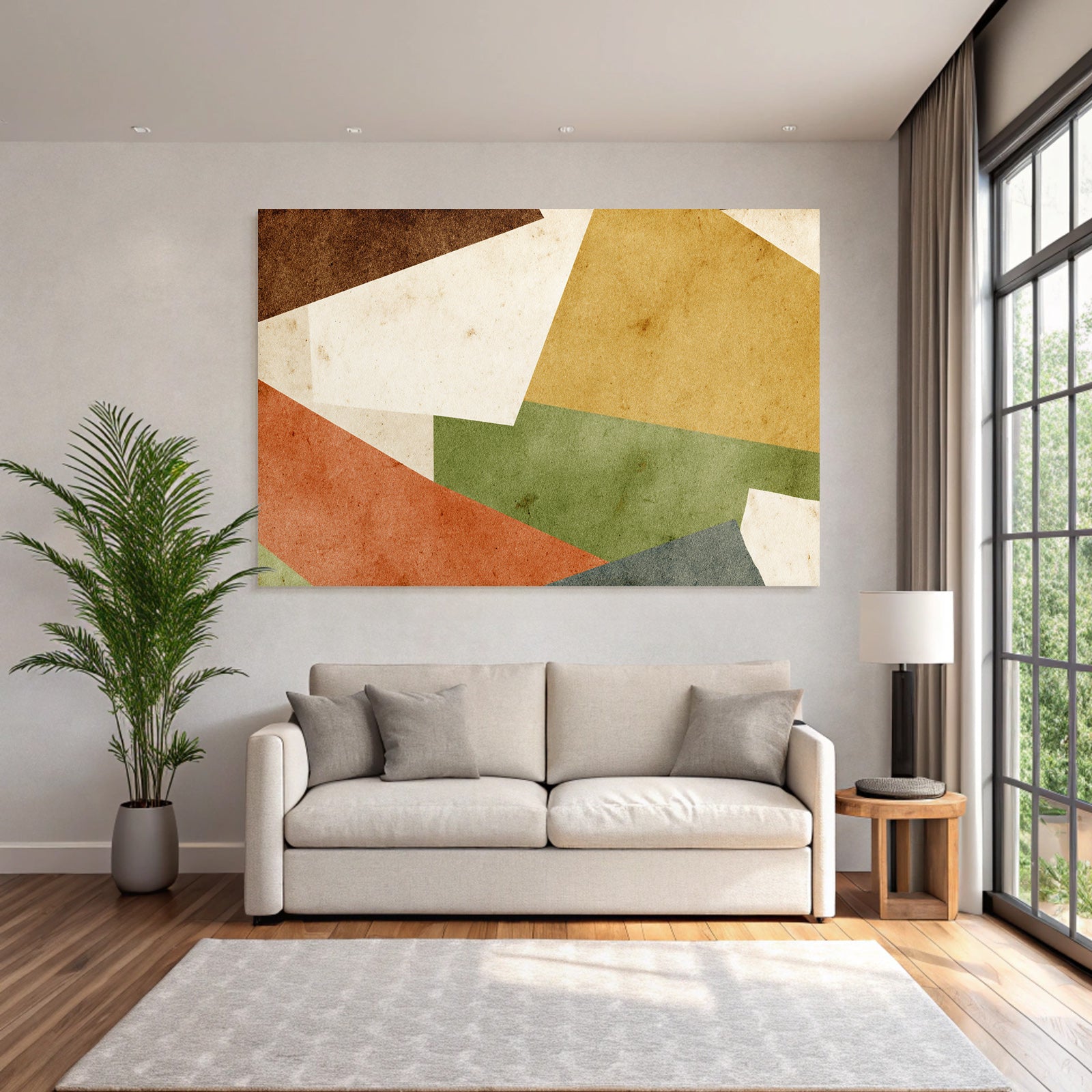 Abstraktes Design Formen Farben Collage Geometrischmuster