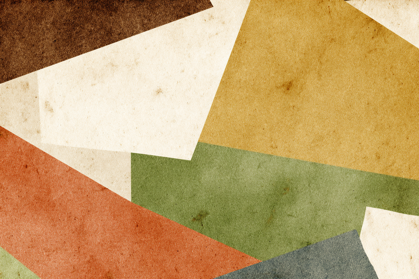 Abstraktes Design Formen Farben Collage Geometrischmuster | Mid Century Modern | Einrichtungsstile