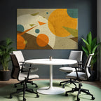 Abstraktes Design Geometrische Formen Kreise Pfeile Hintergrund
